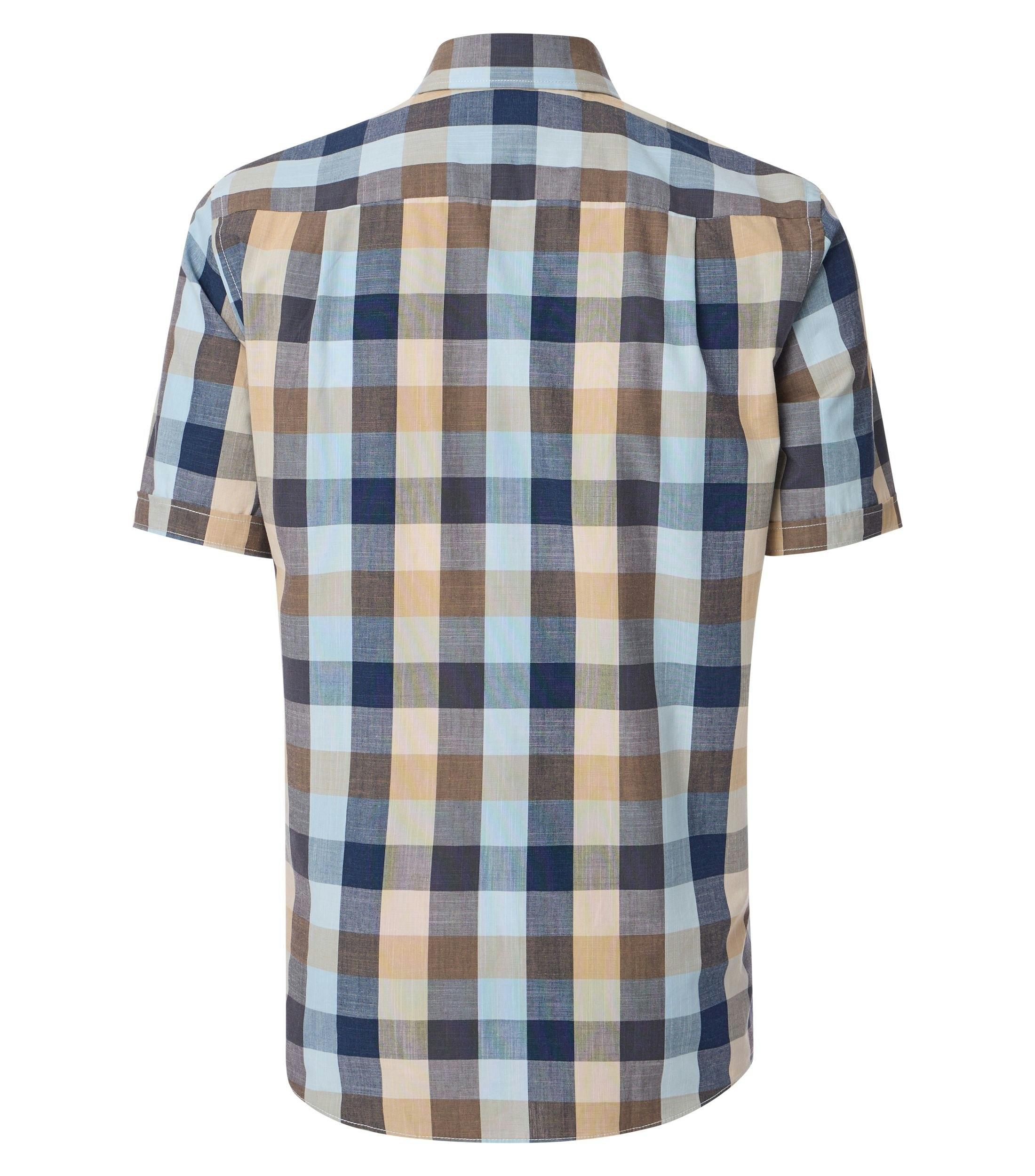 Ein Freizeithemd im kariert Muster in der Farbe Mittelblau
