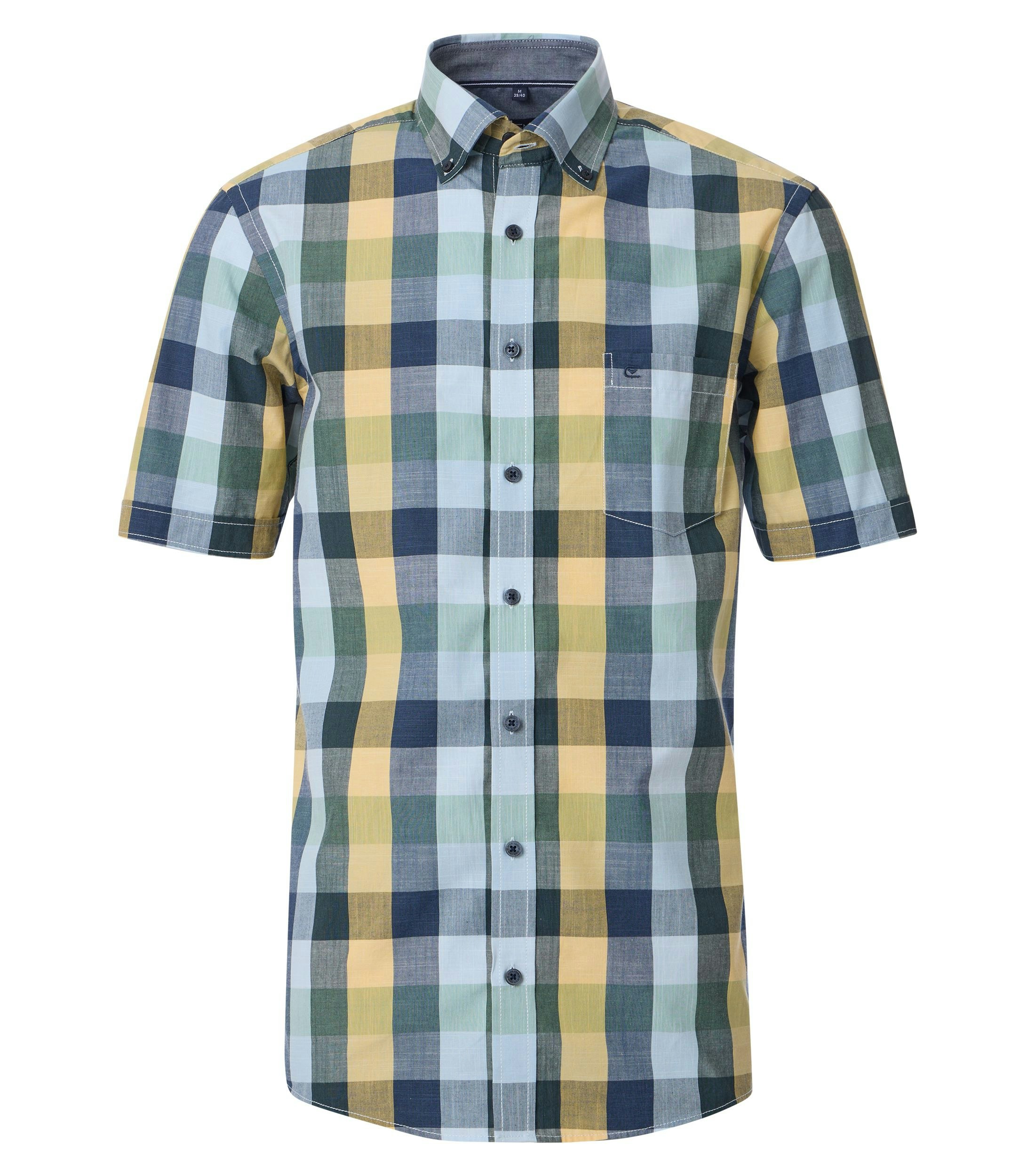 Ein Freizeithemd im kariert Muster in der Farbe Gelb