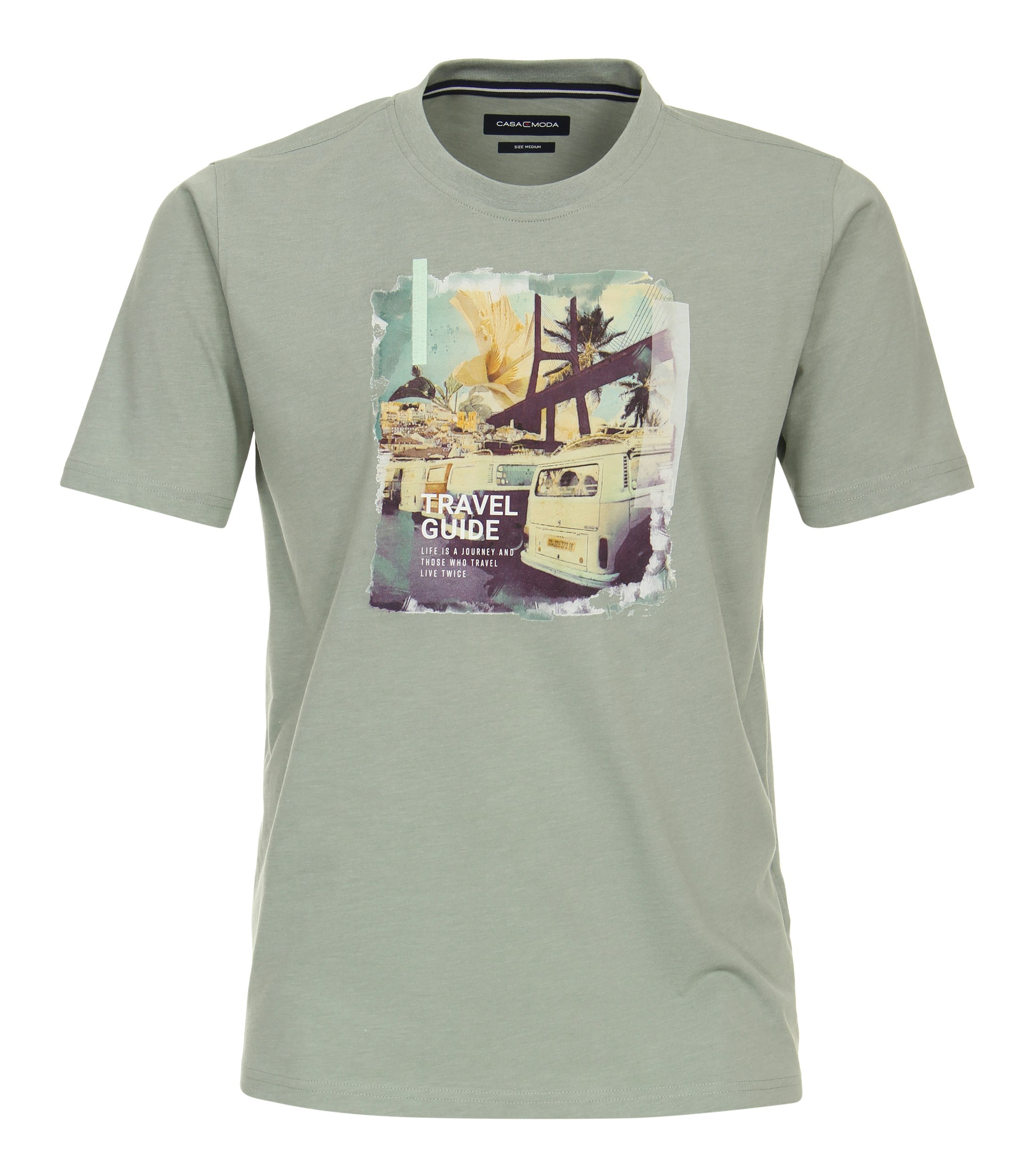 Ein T-Shirt im uni Muster in der Farbe Hellgrün