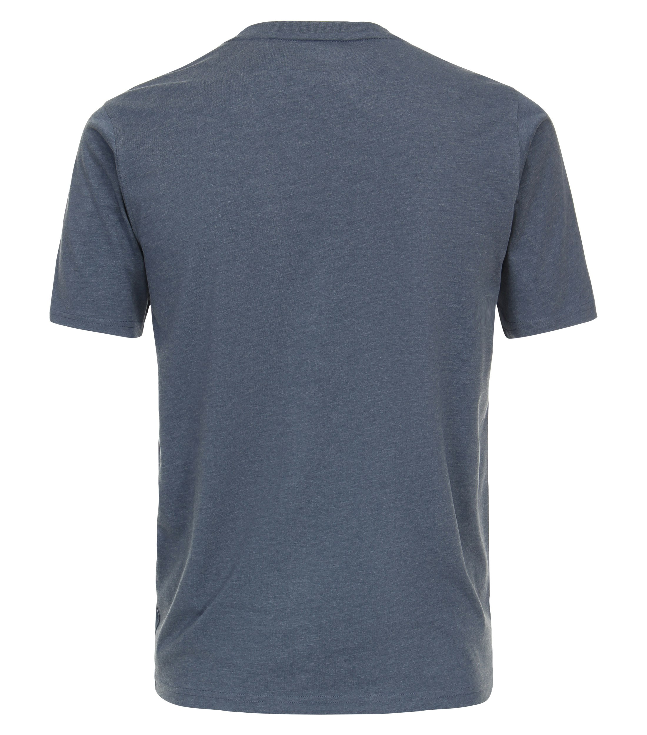 Ein T-Shirt im uni Muster in der Farbe dunkles Mittelblau