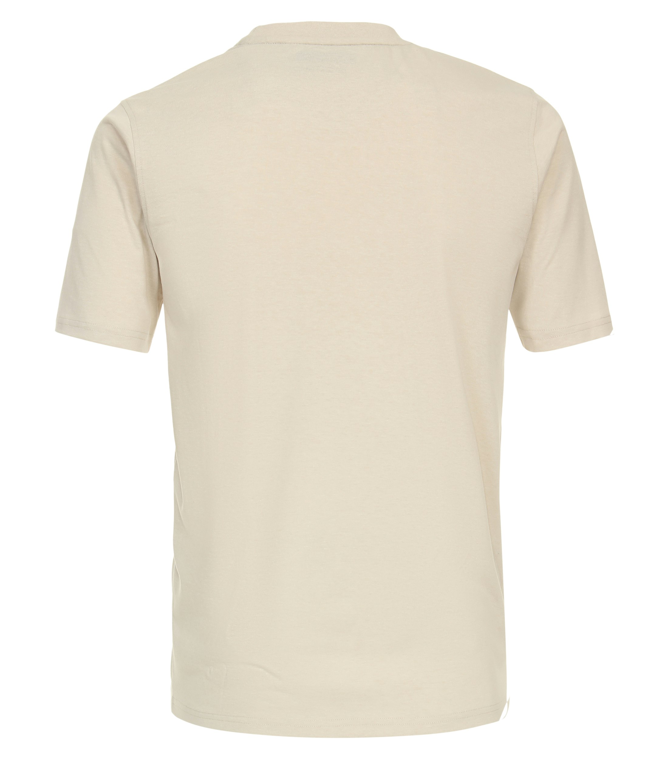 Ein T-Shirt im uni Muster in der Farbe Champagner