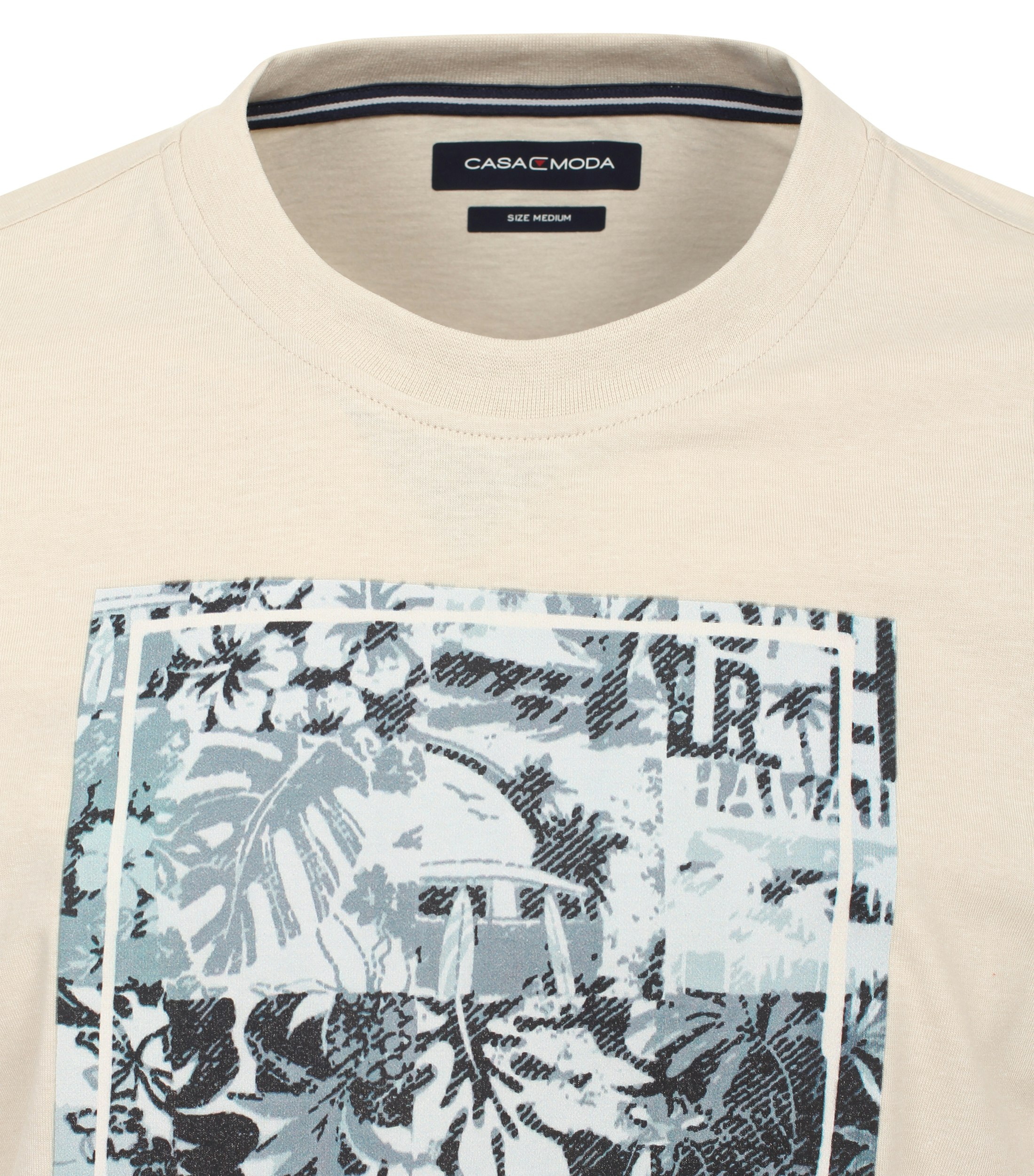 T-Shirt im unifarbenen Design in der Farbe Champagner