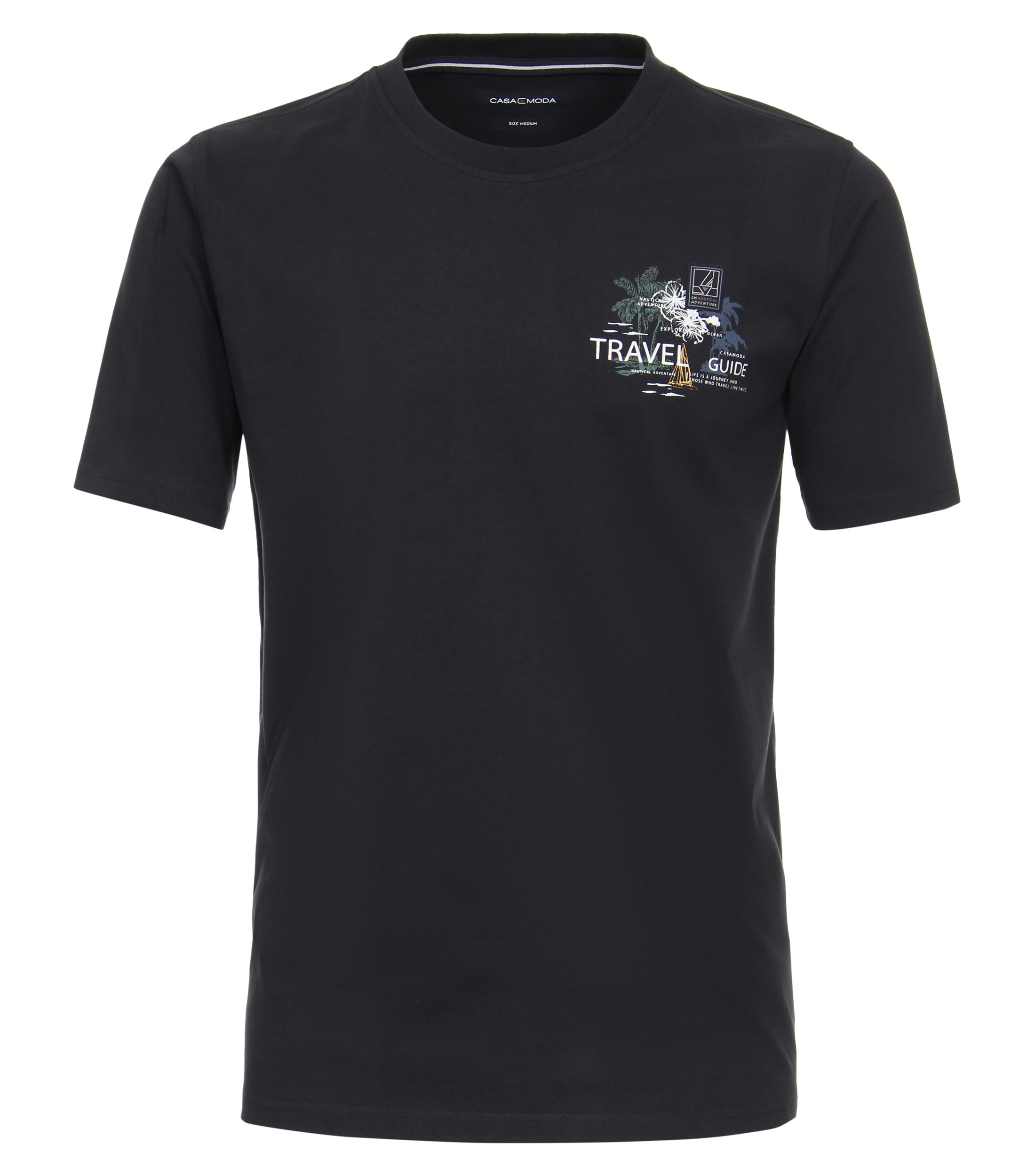 T-Shirt im unifarbenen Design in der Farbe Dunkelblau