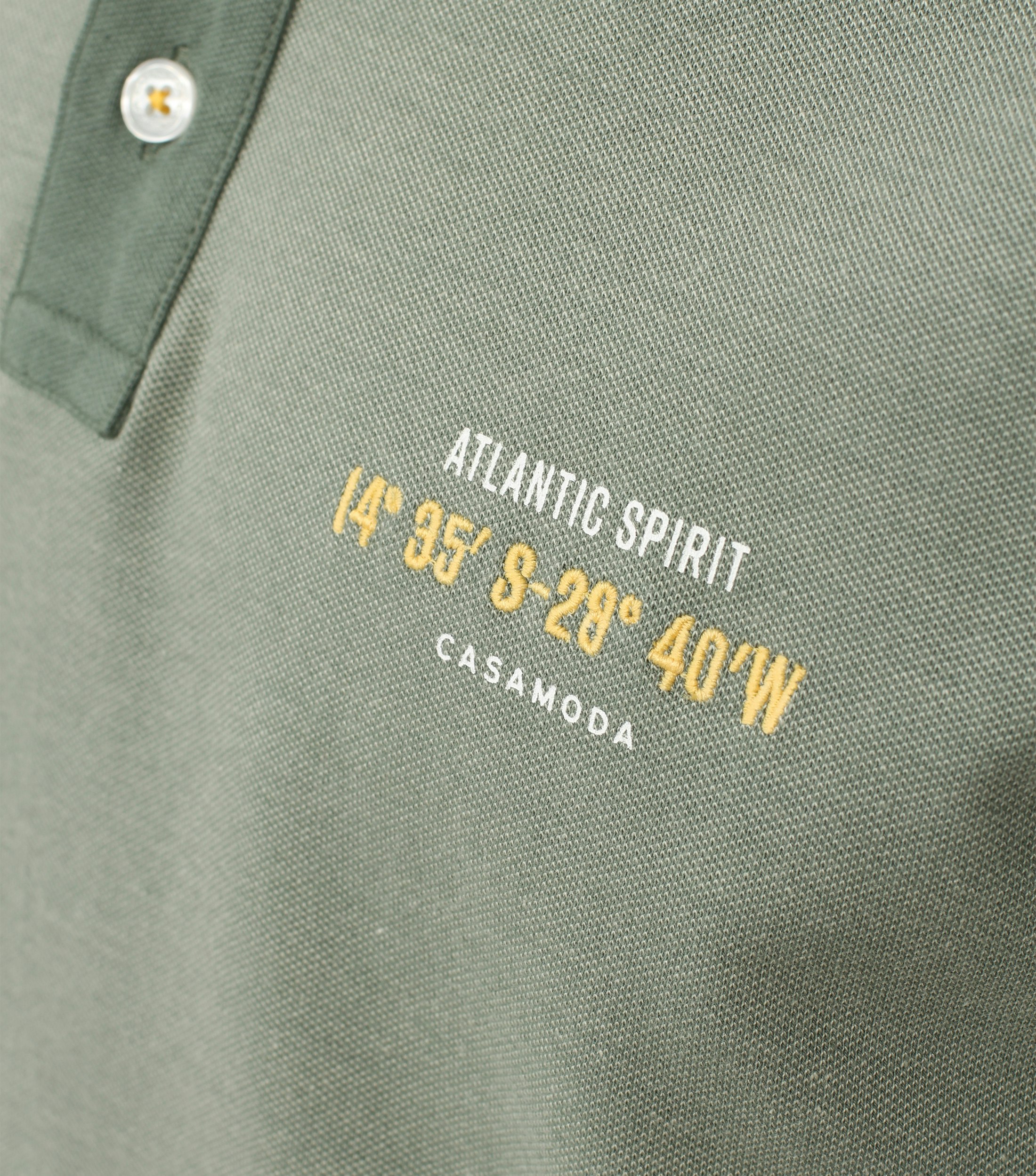 Ein Polo-Shirt im uni Muster in der Farbe Grün