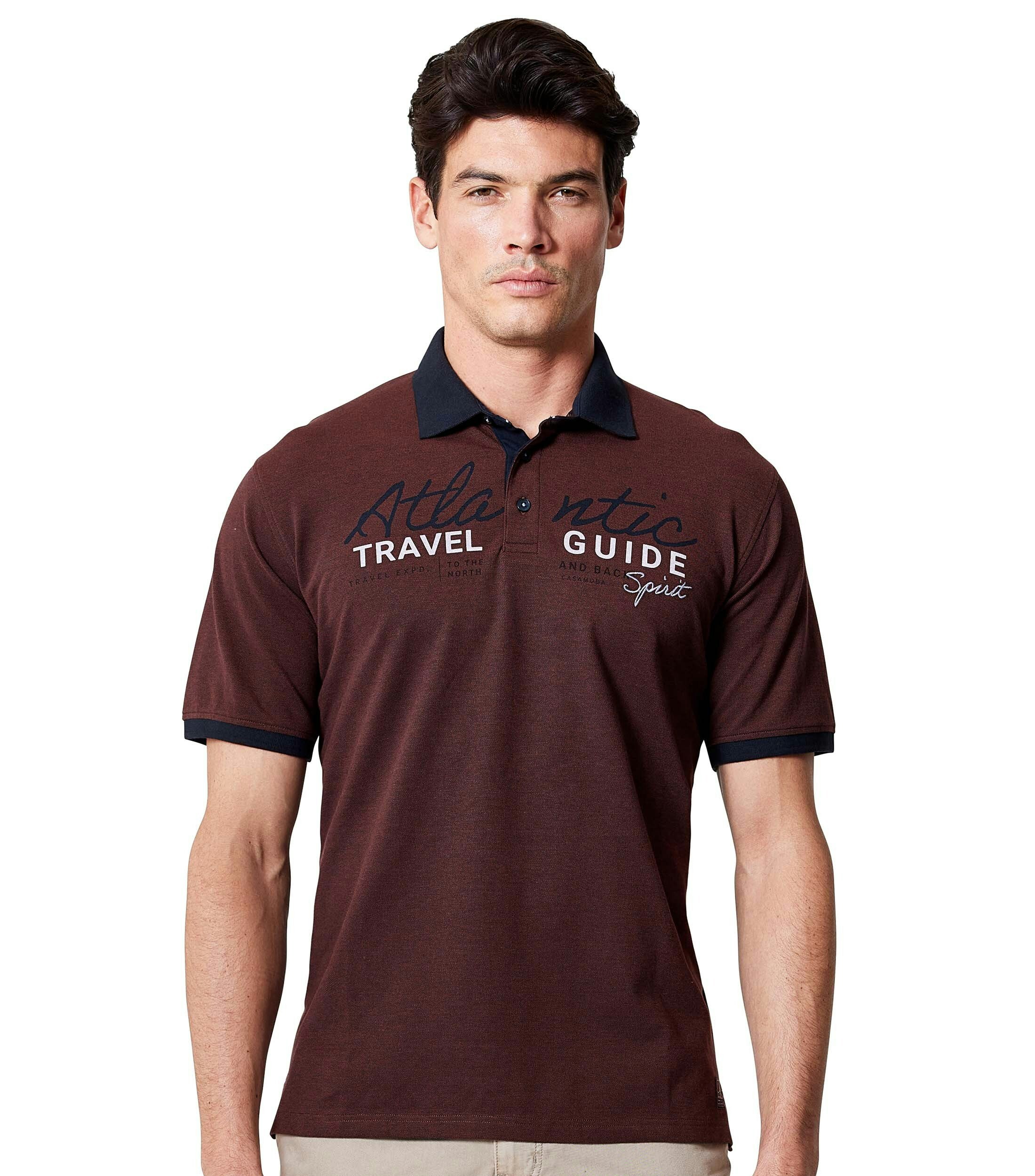 Ein Polo-Shirt im uni Muster in der Farbe Braun