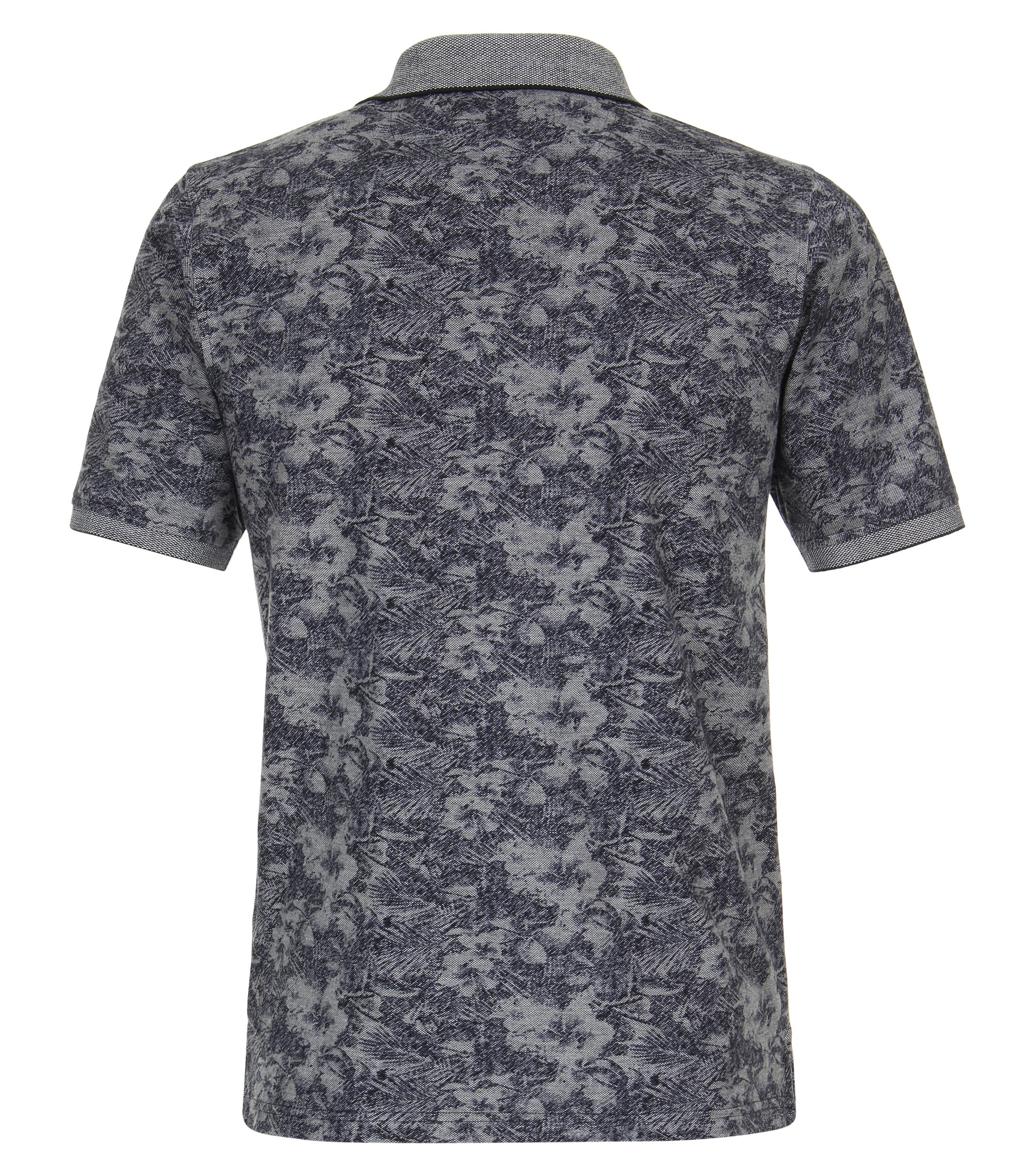 Ein Polo-Shirt im Print Muster in der Farbe Dunkelblau