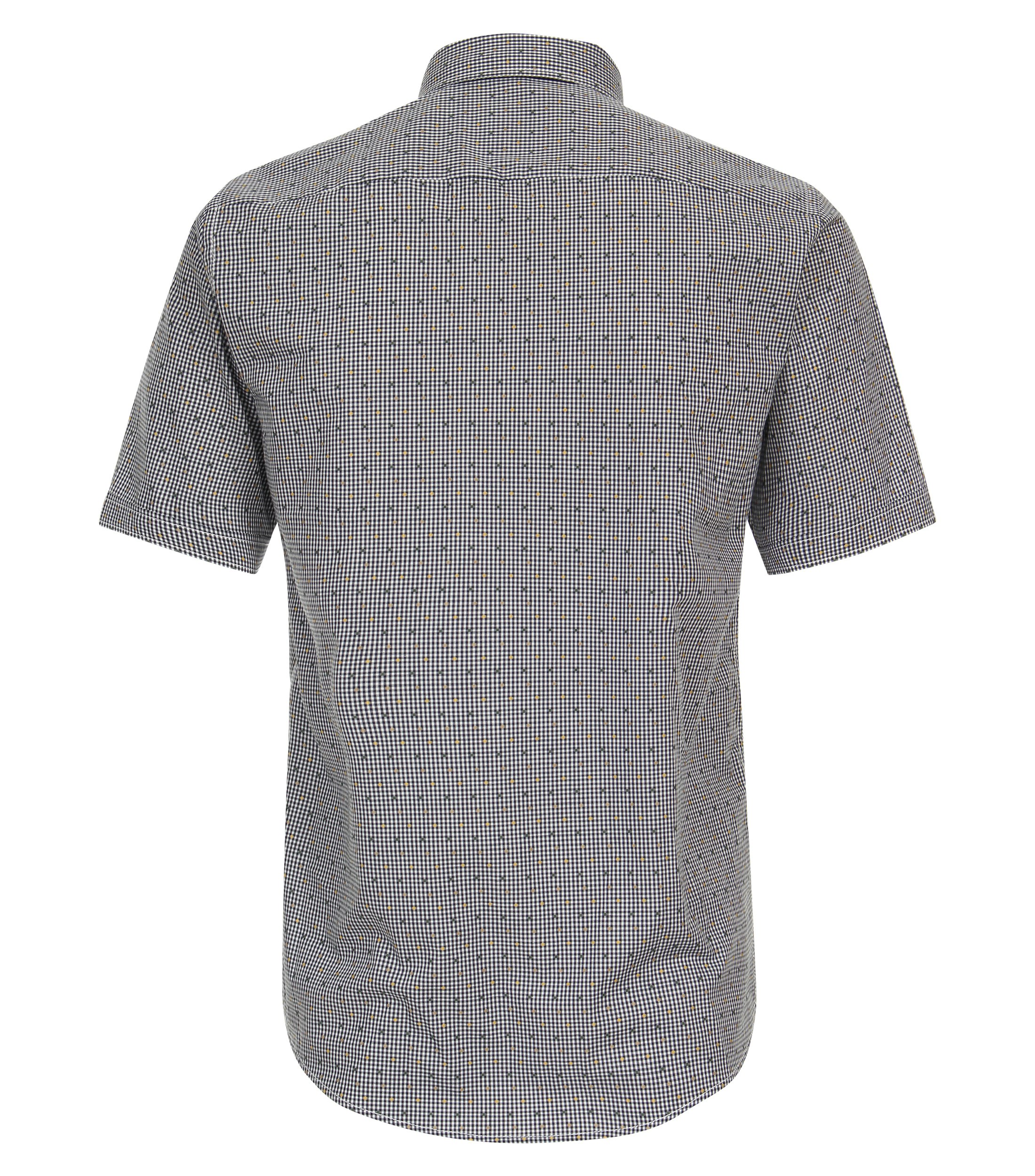 Ein Freizeithemd im kariert Muster in der Farbe graues Dunkelblau