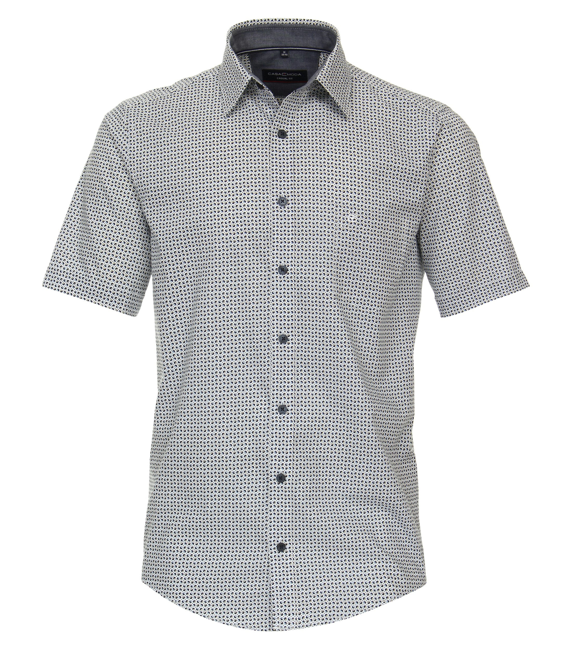 Ein Freizeithemd im Print Muster in der Farbe Dunkelblau