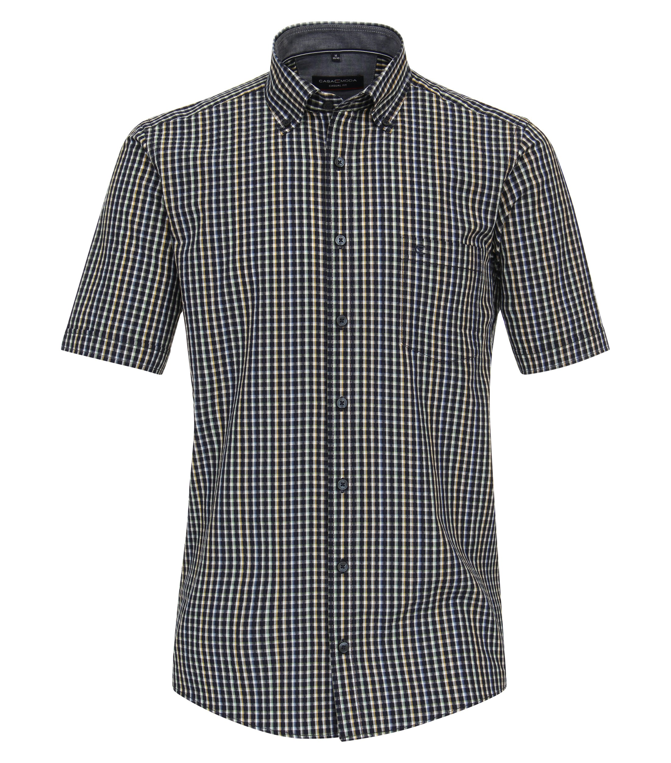 Ein Freizeithemd im kariert Muster in der Farbe Dunkelblau