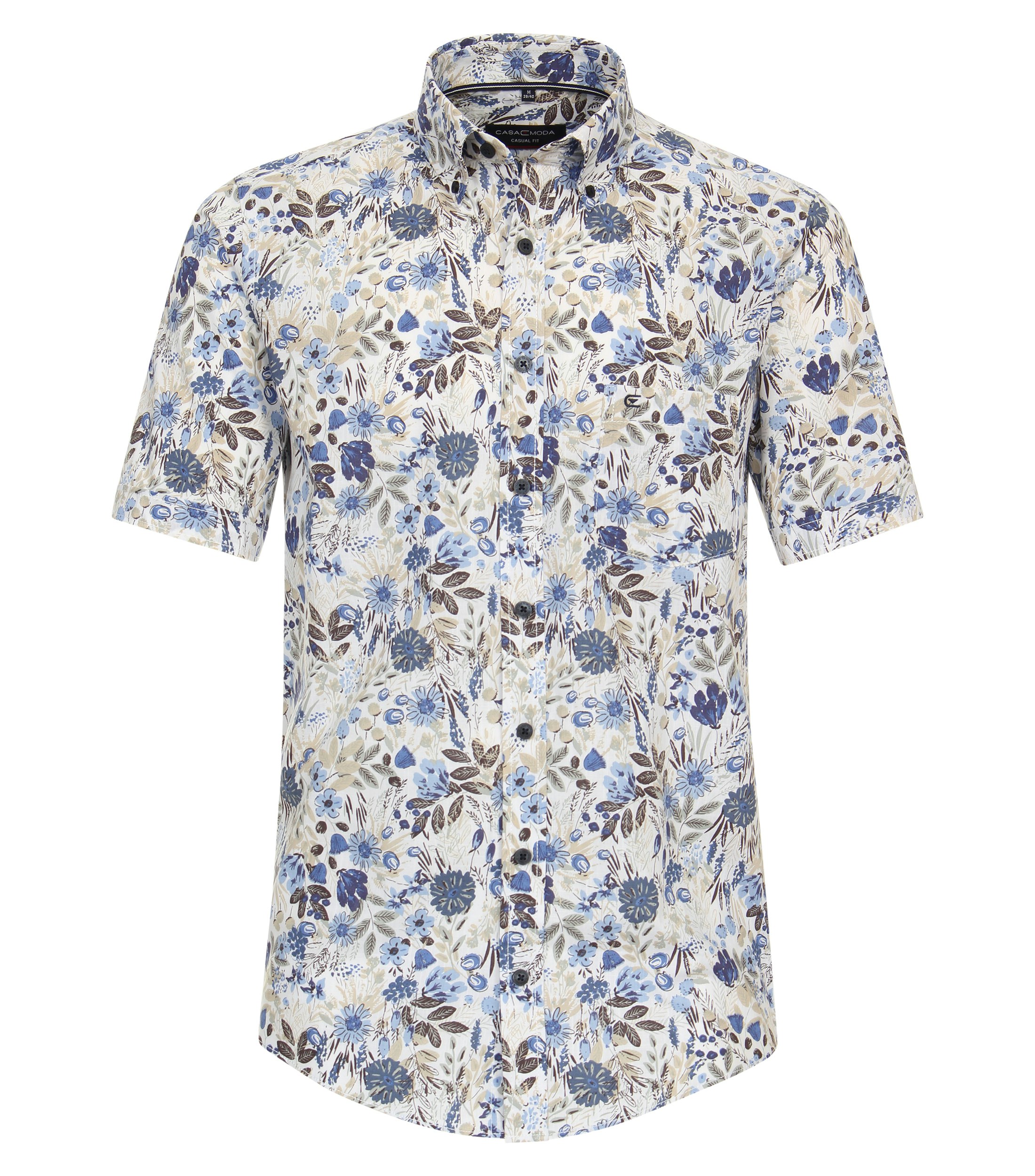 Ein Freizeithemd im Print Muster in der Farbe Mittelblau
