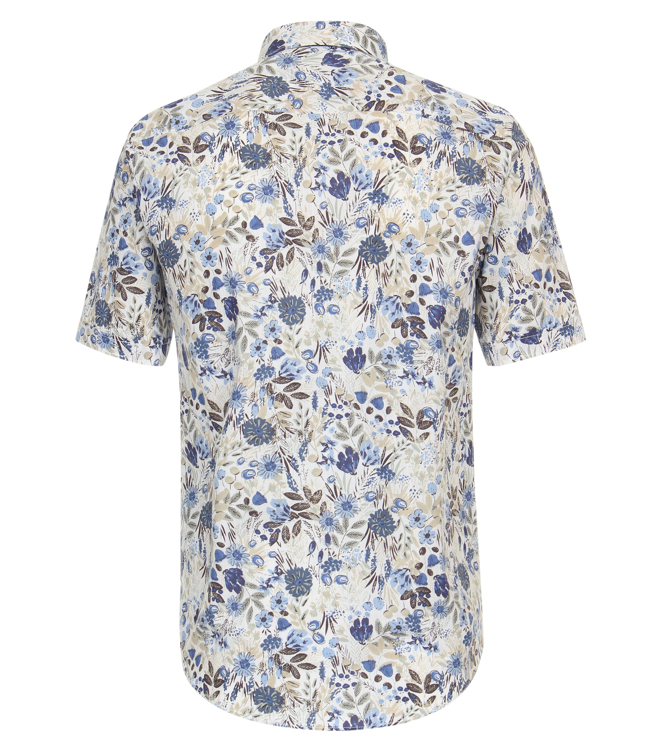 Ein Freizeithemd im Print Muster in der Farbe Mittelblau