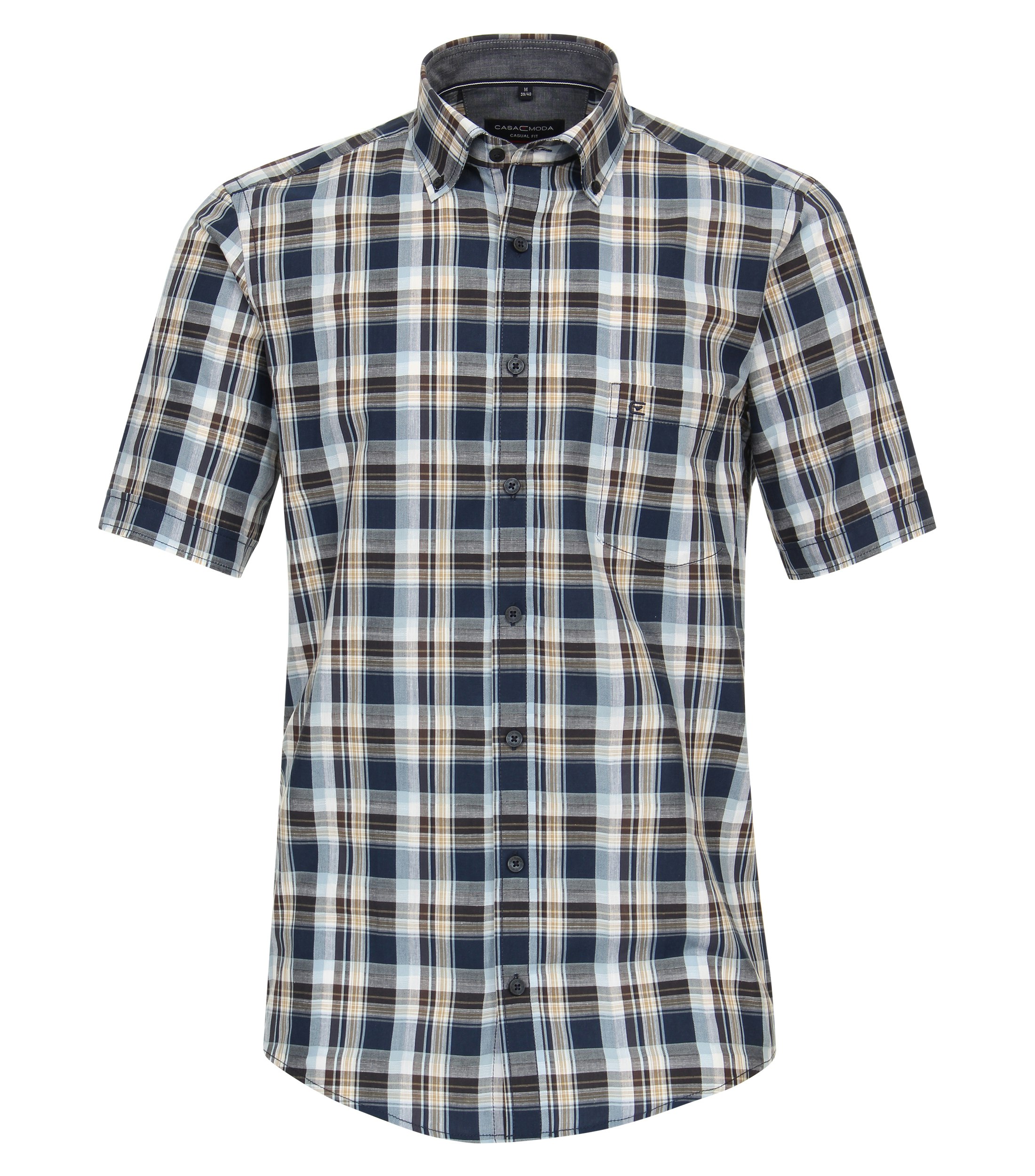 Ein Freizeithemd im kariert Muster in der Farbe Dunkelblau