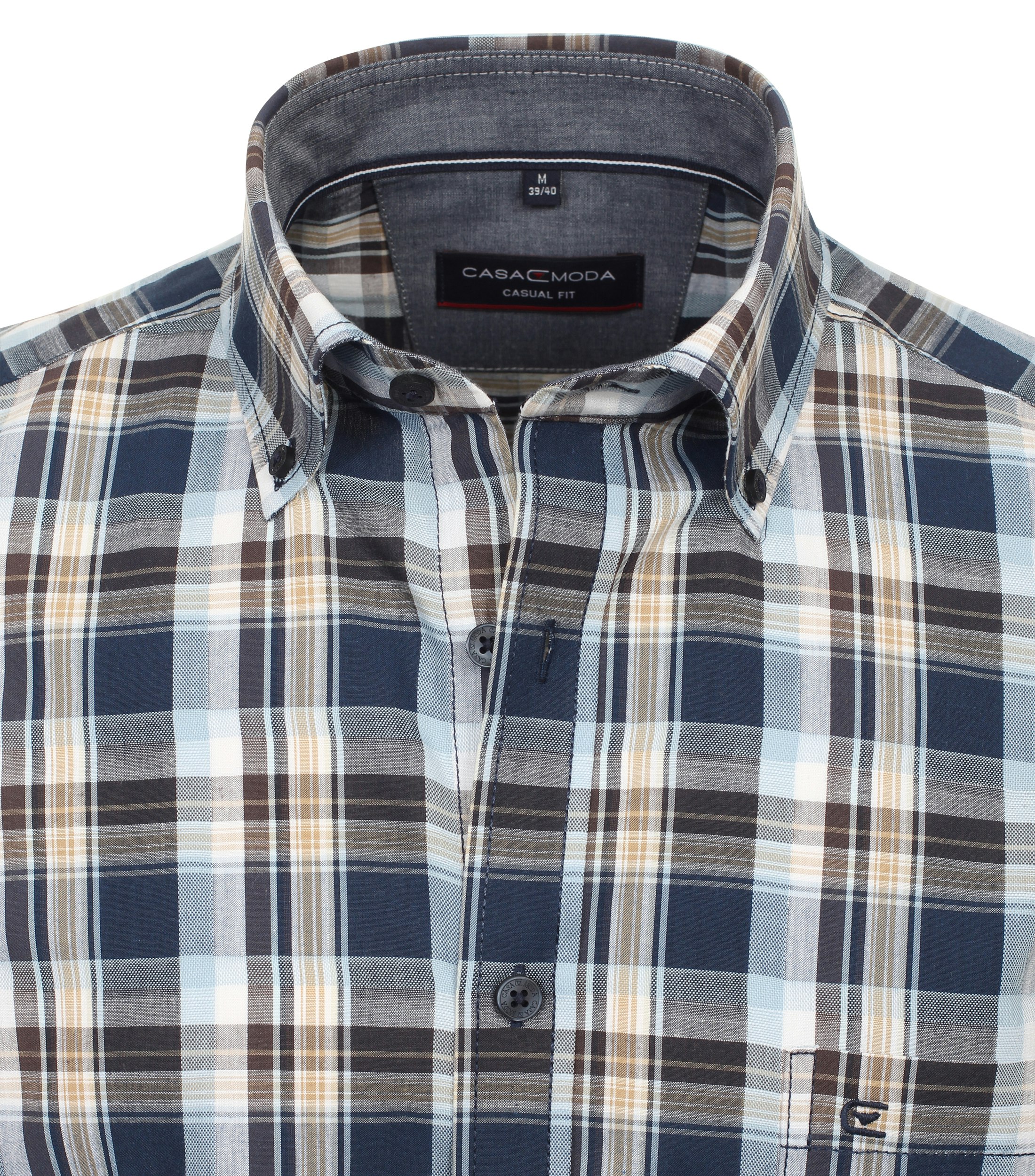 Ein Freizeithemd im kariert Muster in der Farbe Dunkelblau