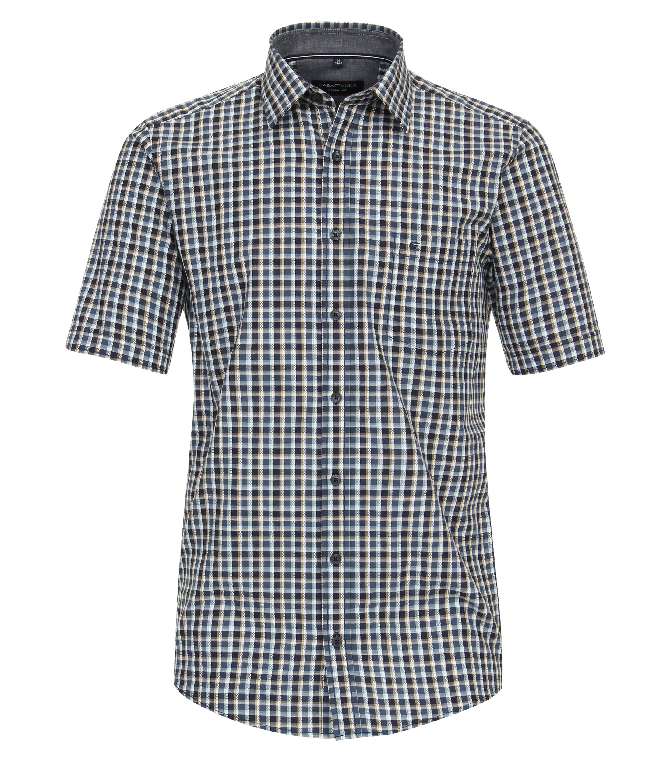 Ein Freizeithemd im kariert Muster in der Farbe Dunkelblau