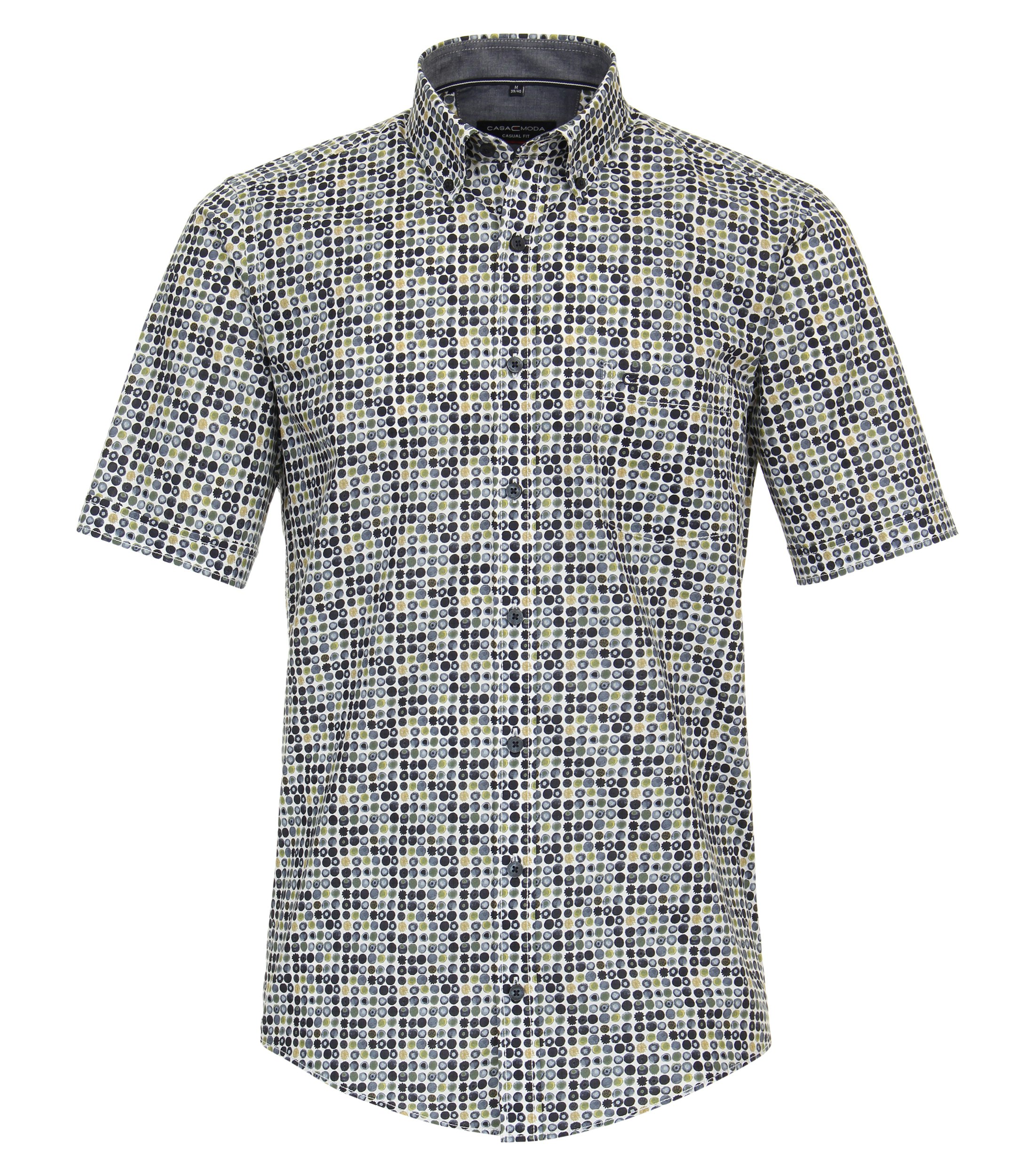 Ein Freizeithemd im Print Muster in der Farbe Dunkelblau