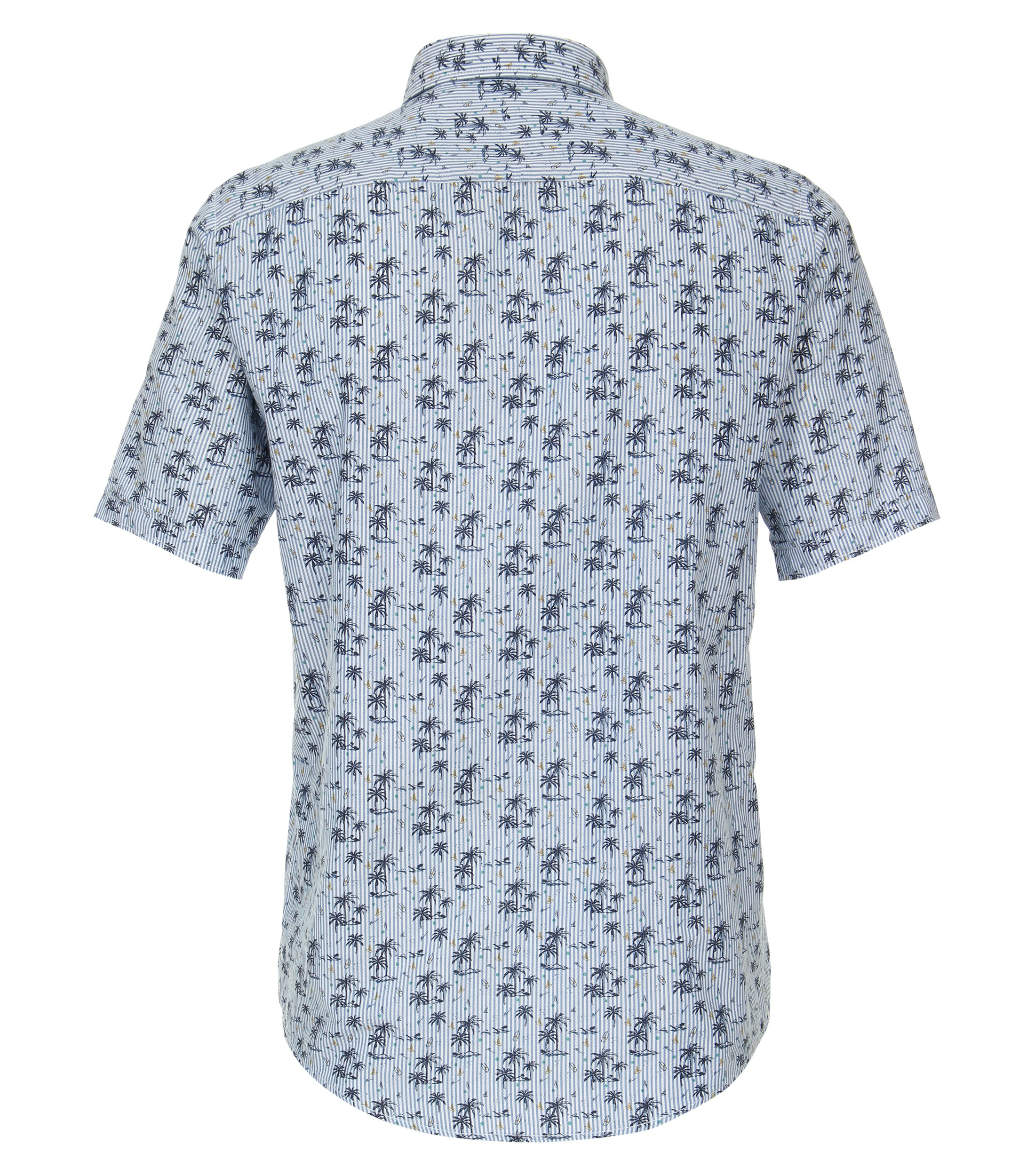 Ein Freizeithemd im gestreift Muster in der Farbe Hellblau