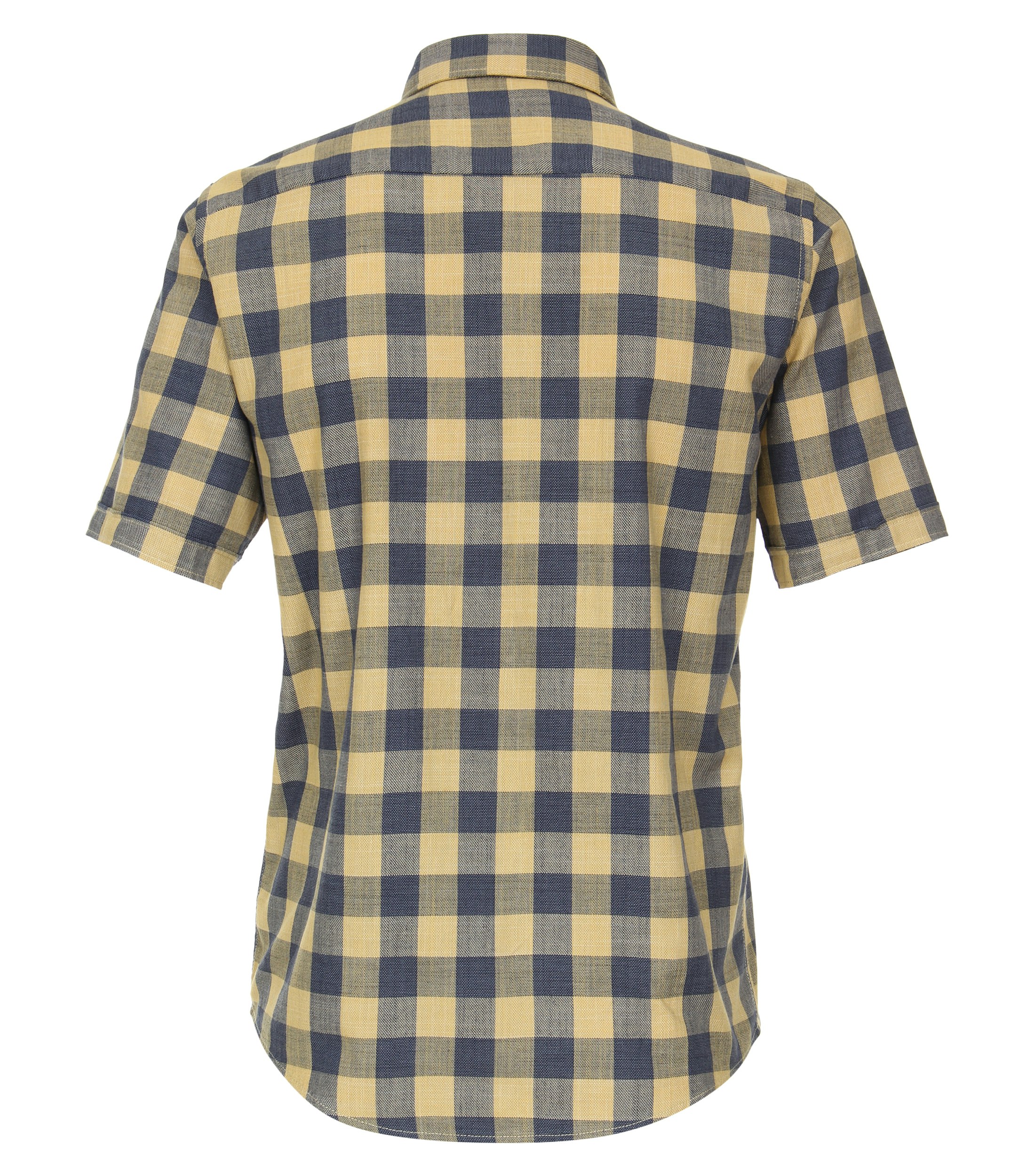 Ein Freizeithemd im kariert Muster in der Farbe Senfgelb