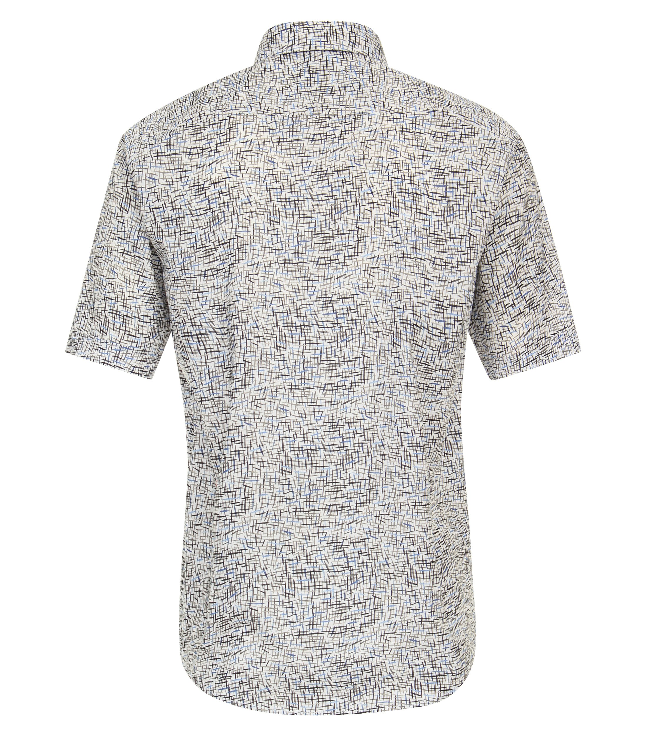 Ein Freizeithemd im Print Muster in der Farbe graues Mittelblau