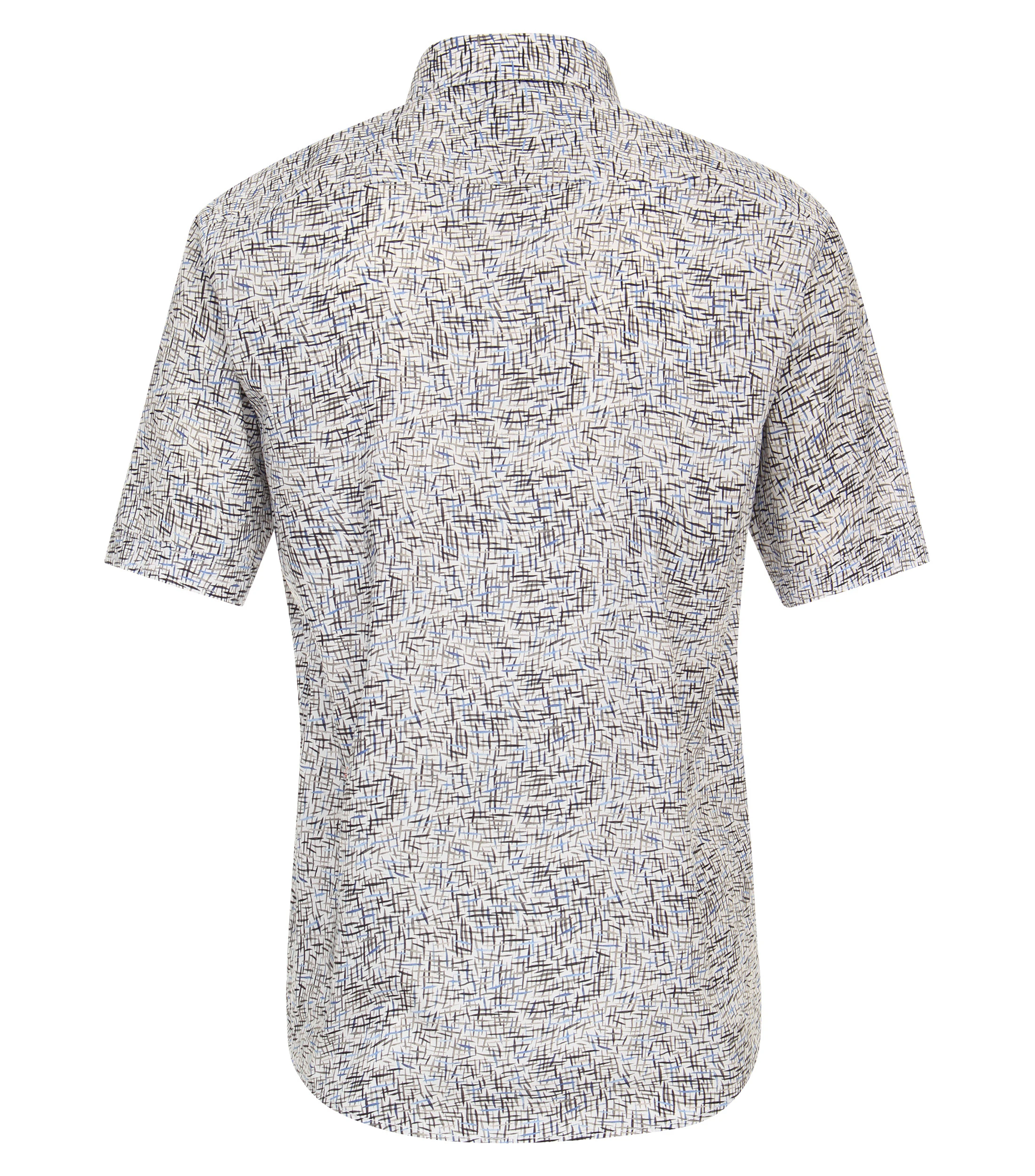 Freizeithemd im Print-Muster in der Farbe graues Mittelblau