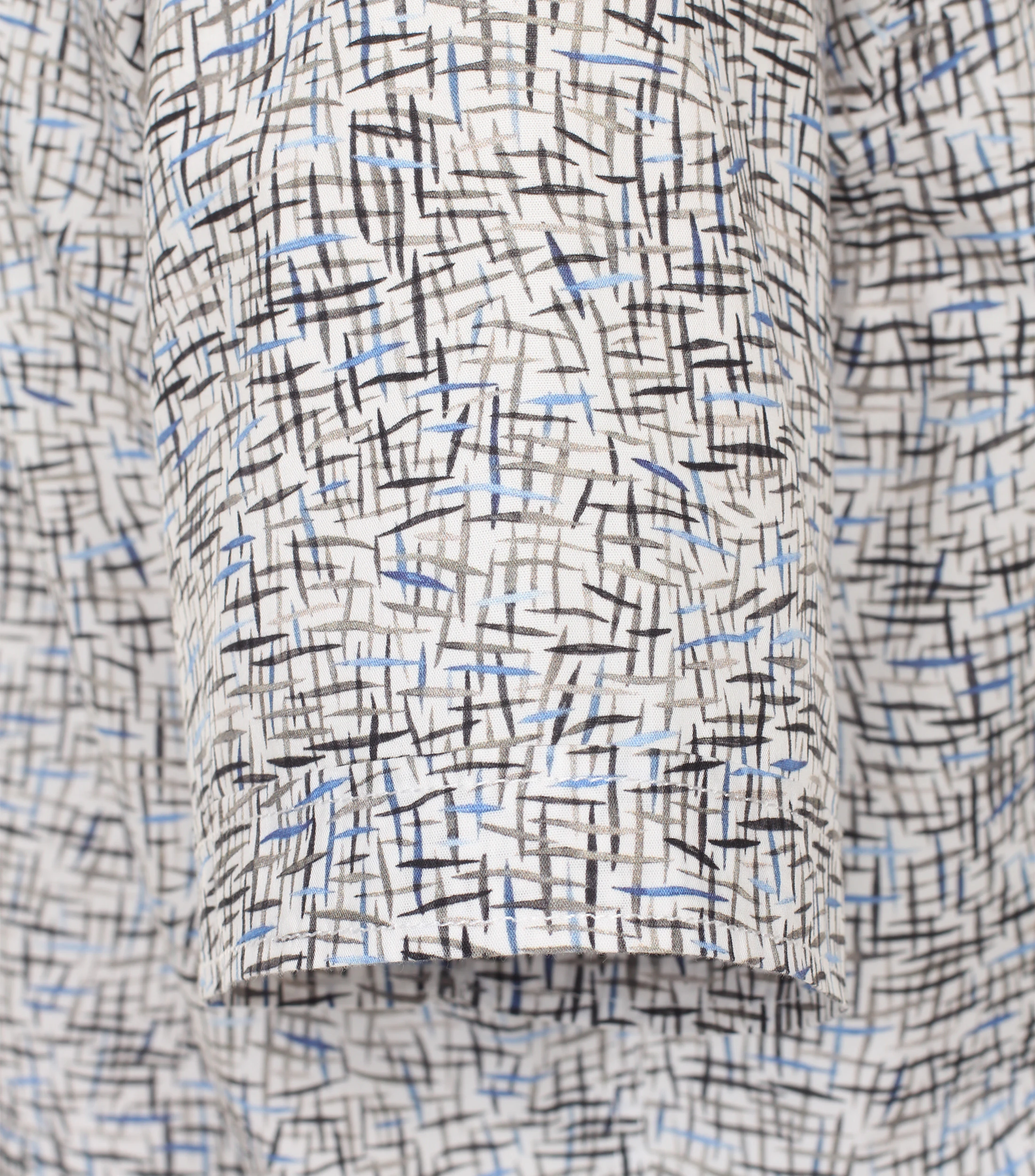Freizeithemd im Print-Muster in der Farbe graues Mittelblau