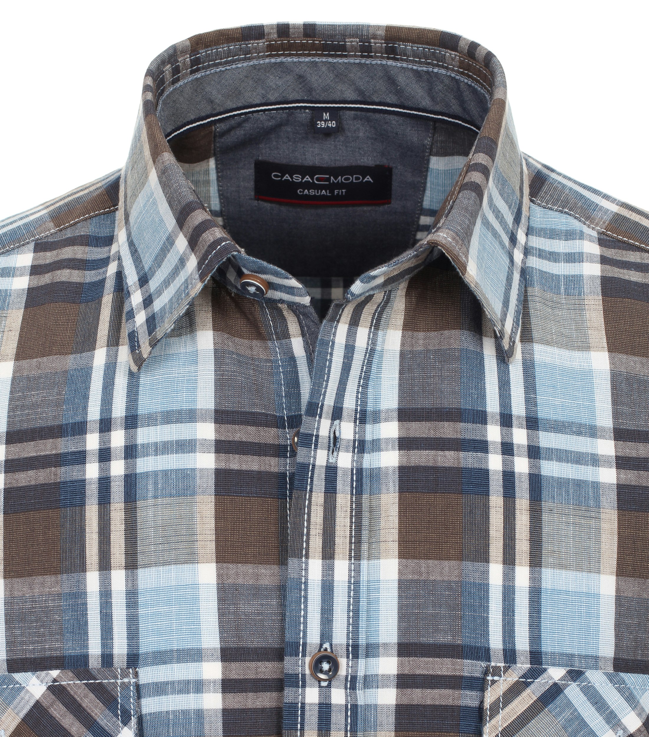 Ein Freizeithemd im kariert Muster in der Farbe Mittelblau