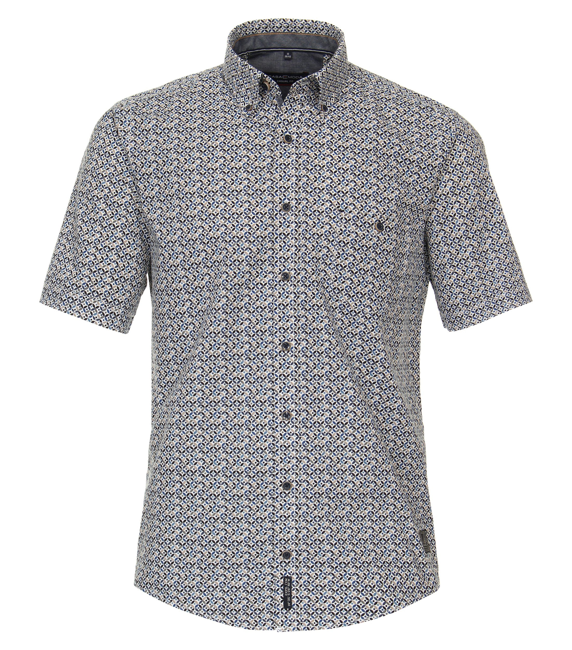 Ein Freizeithemd im Print Muster in der Farbe Dunkelblau