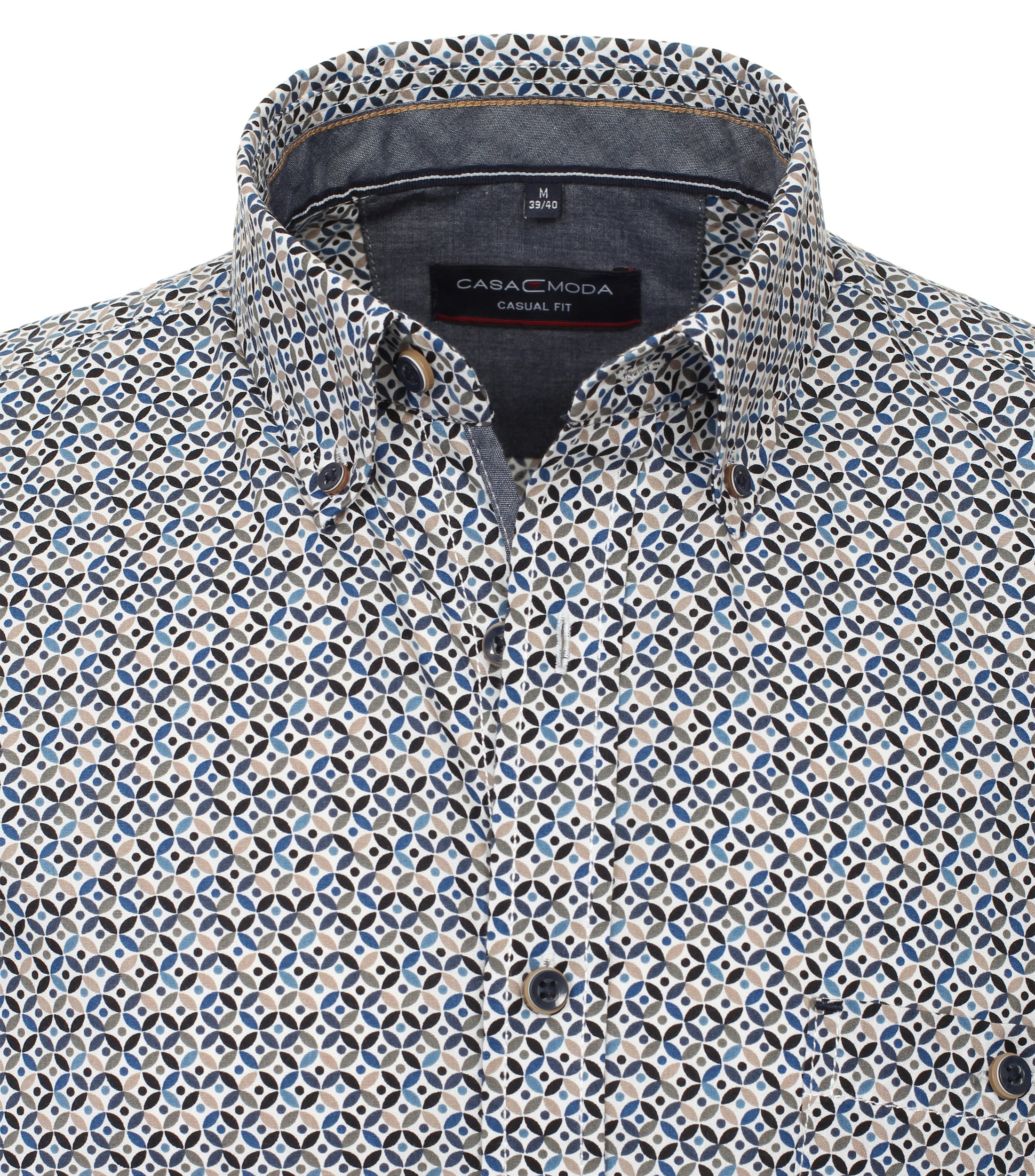 Ein Freizeithemd im Print Muster in der Farbe Dunkelblau