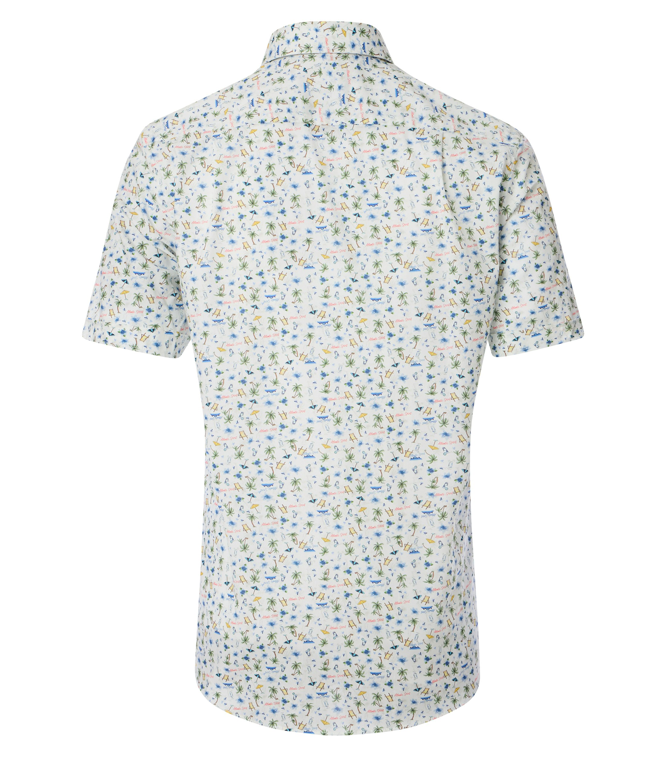 Ein Freizeithemd im Print Muster in der Farbe Mittelblau