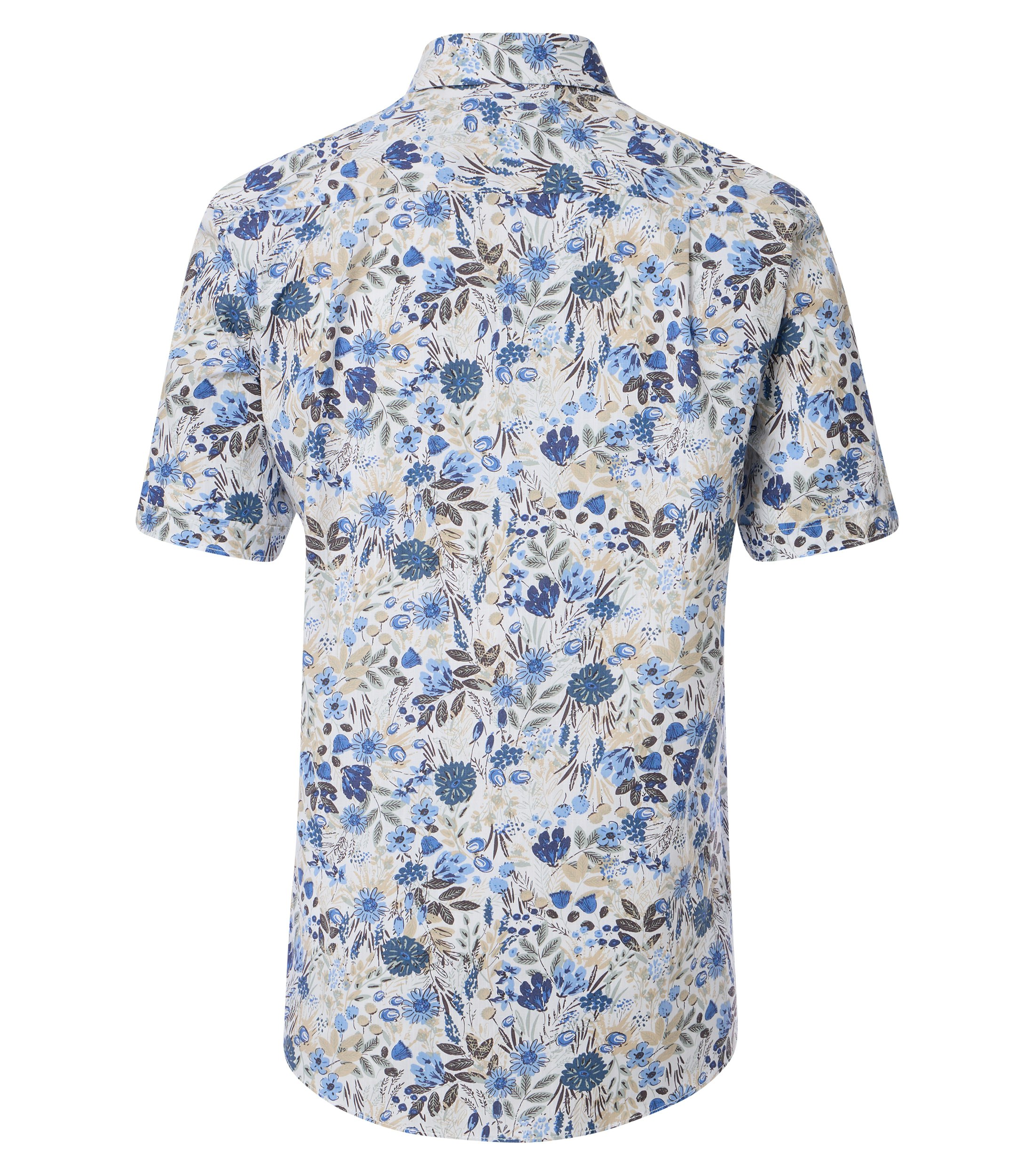 Ein Freizeithemd im Print Muster in der Farbe Mittelblau
