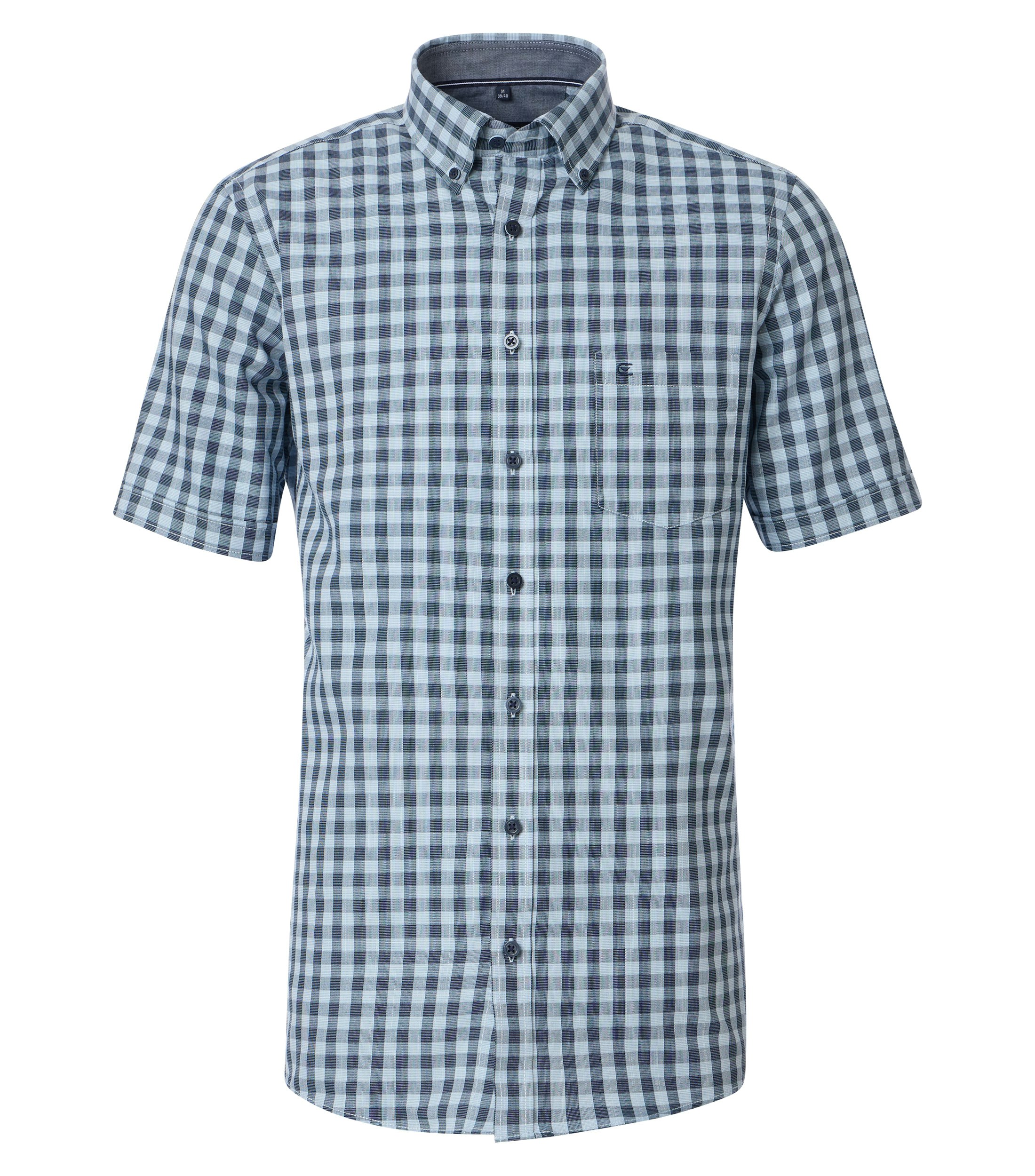 Ein Freizeithemd im kariert Muster in der Farbe Mittelblau