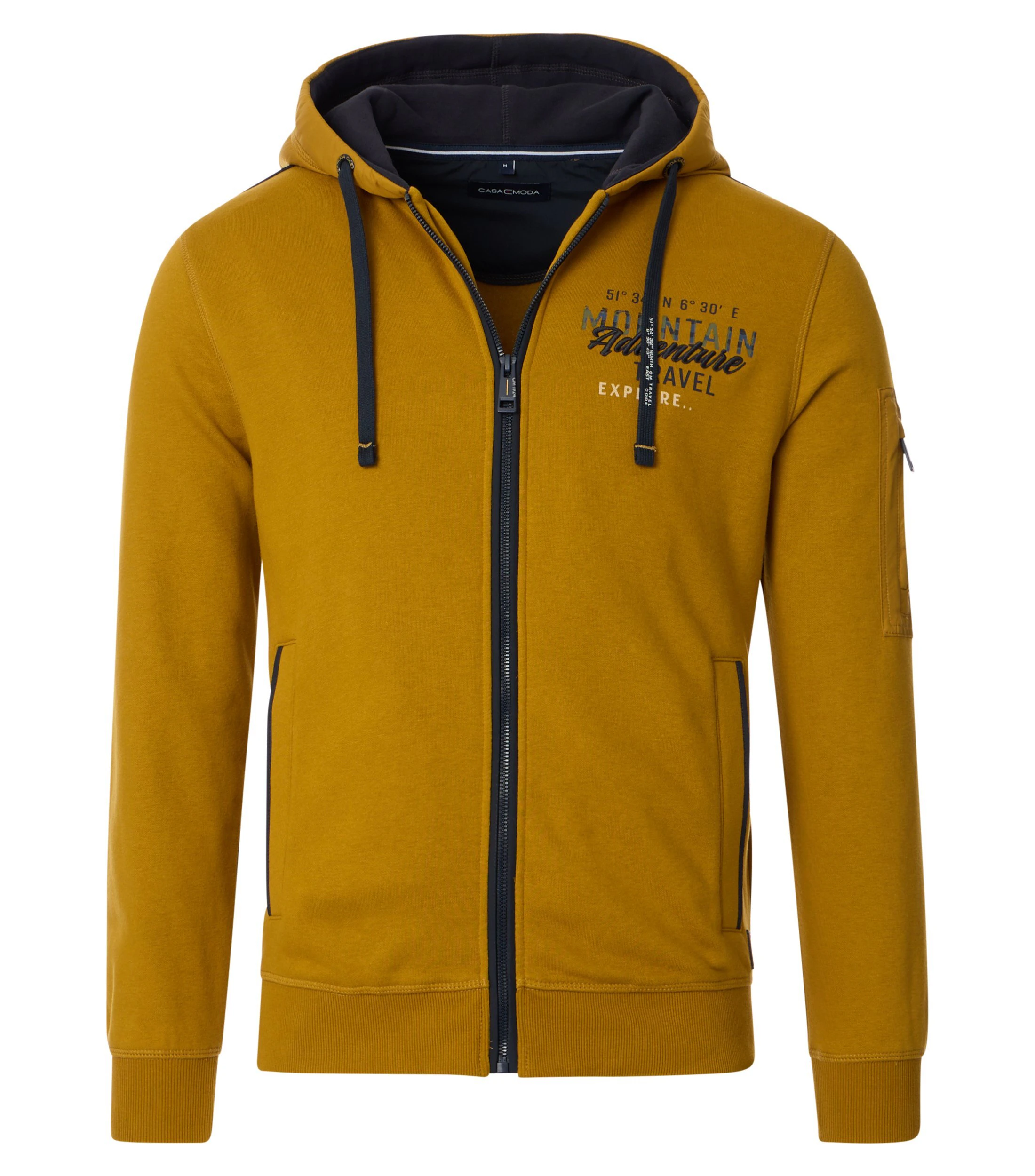 Sweatjacke im unifarbenen Design in der Farbe Senfgelb(542)
