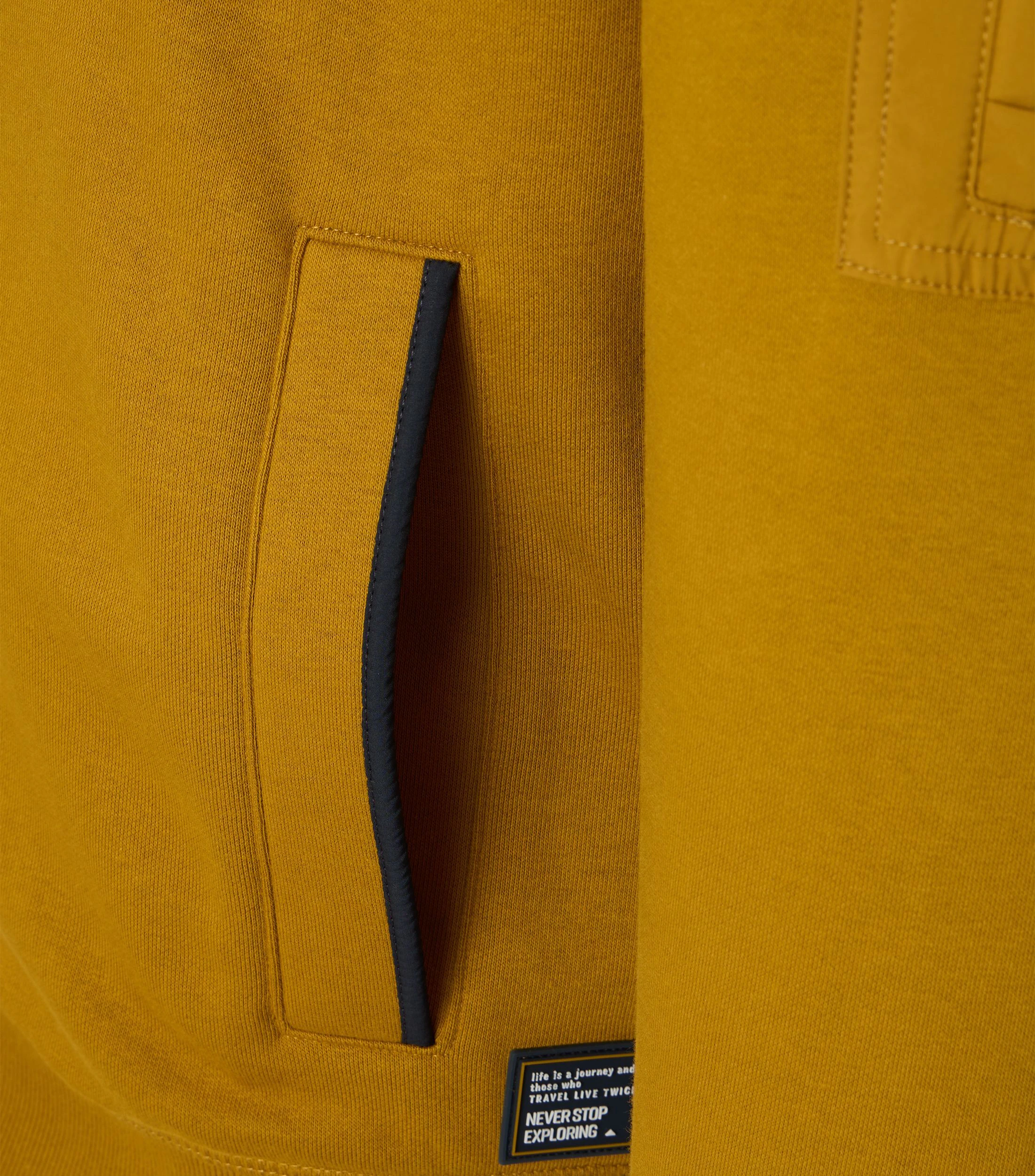 Sweatjacke im unifarbenen Design in der Farbe Senfgelb(542)