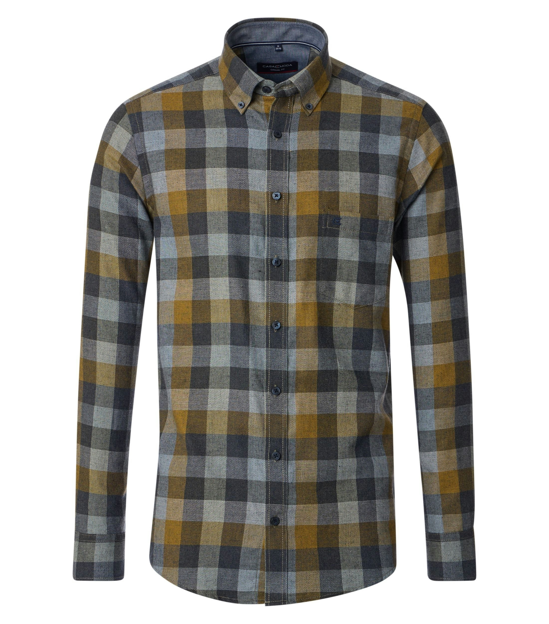 Ein Freizeithemd im kariert Muster in der Farbe Grünblau