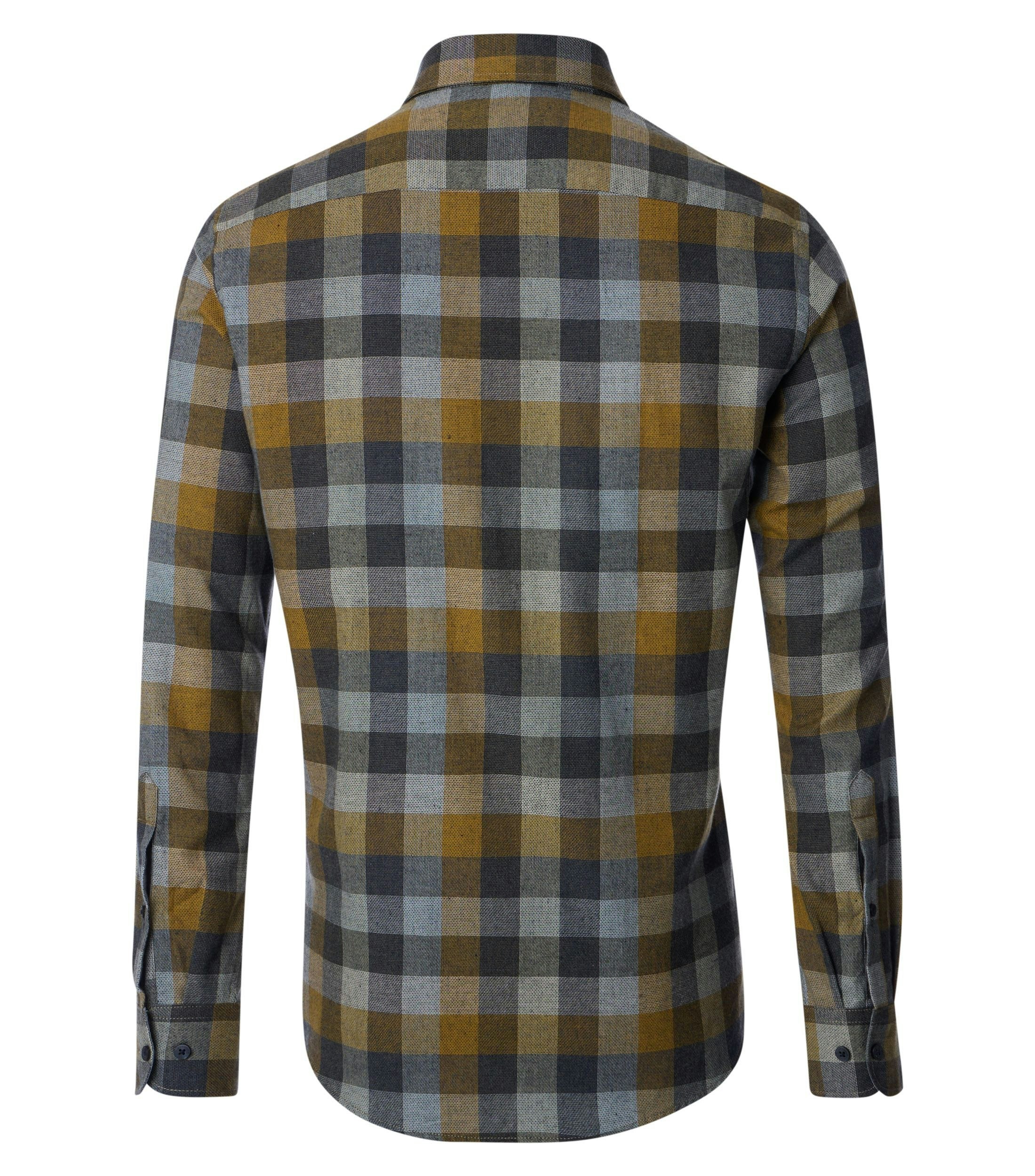 Ein Freizeithemd im kariert Muster in der Farbe Grünblau