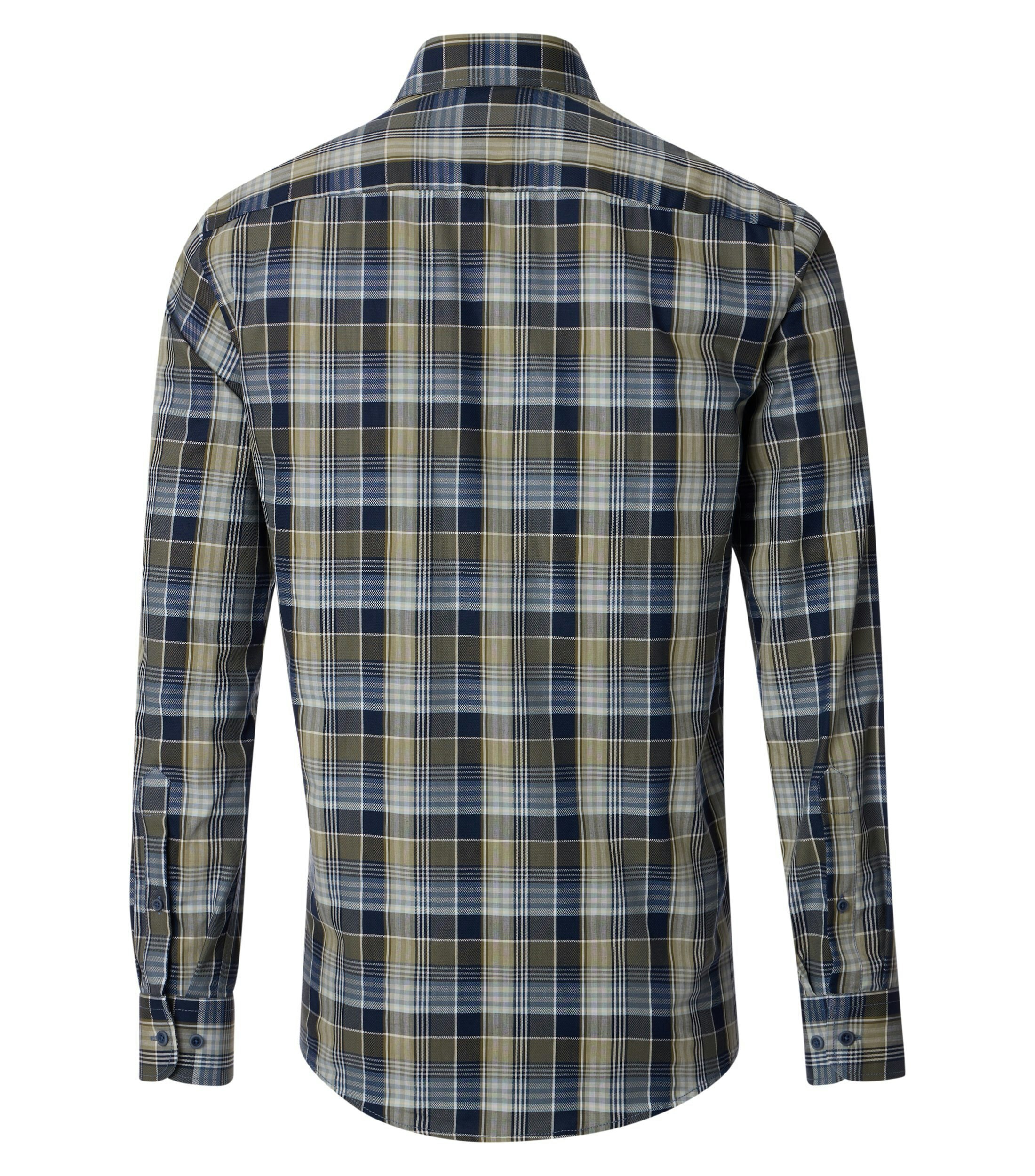 Ein Freizeithemd im kariert Muster in der Farbe Olive