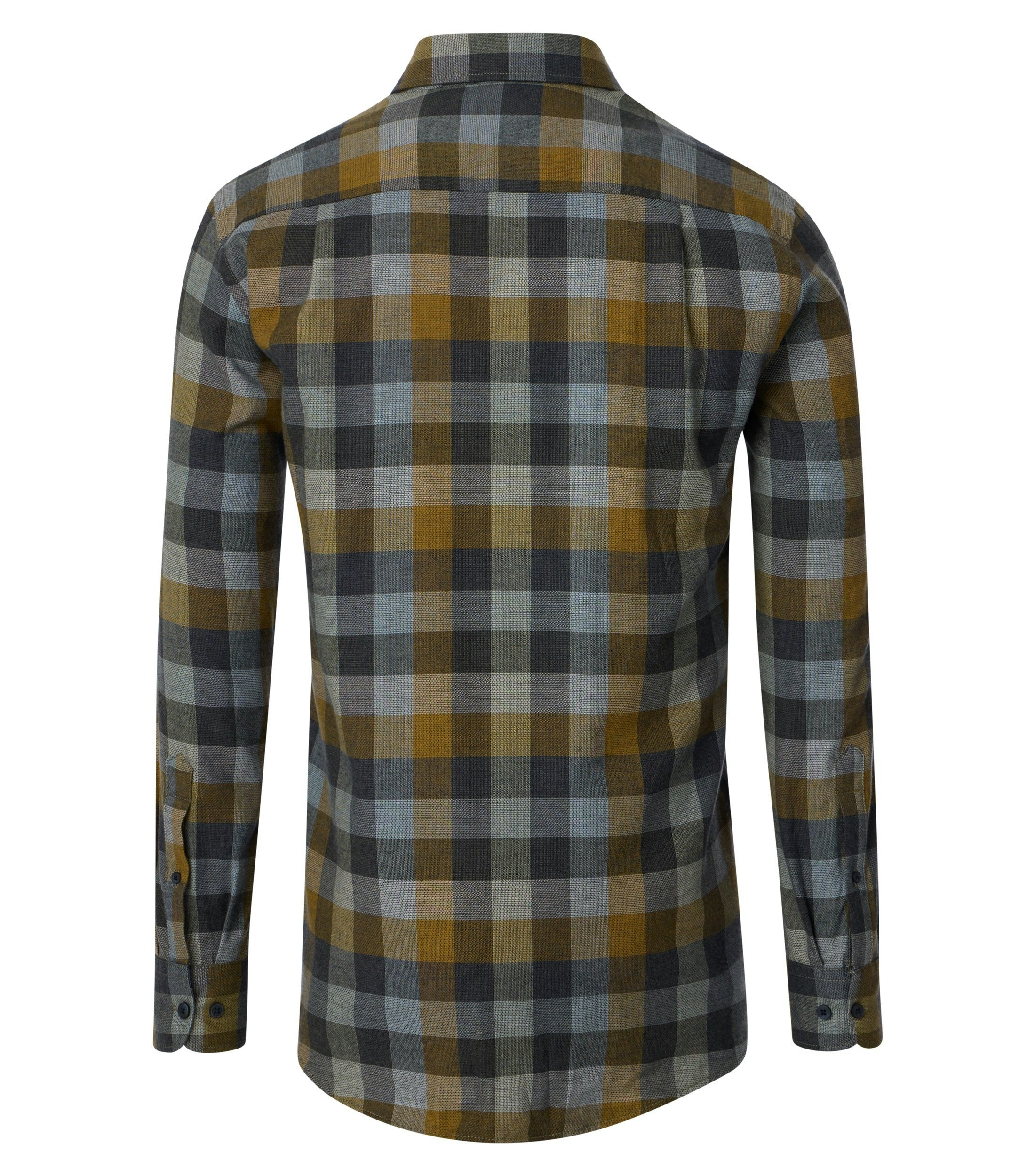 Ein Freizeithemd im kariert Muster in der Farbe Grünblau