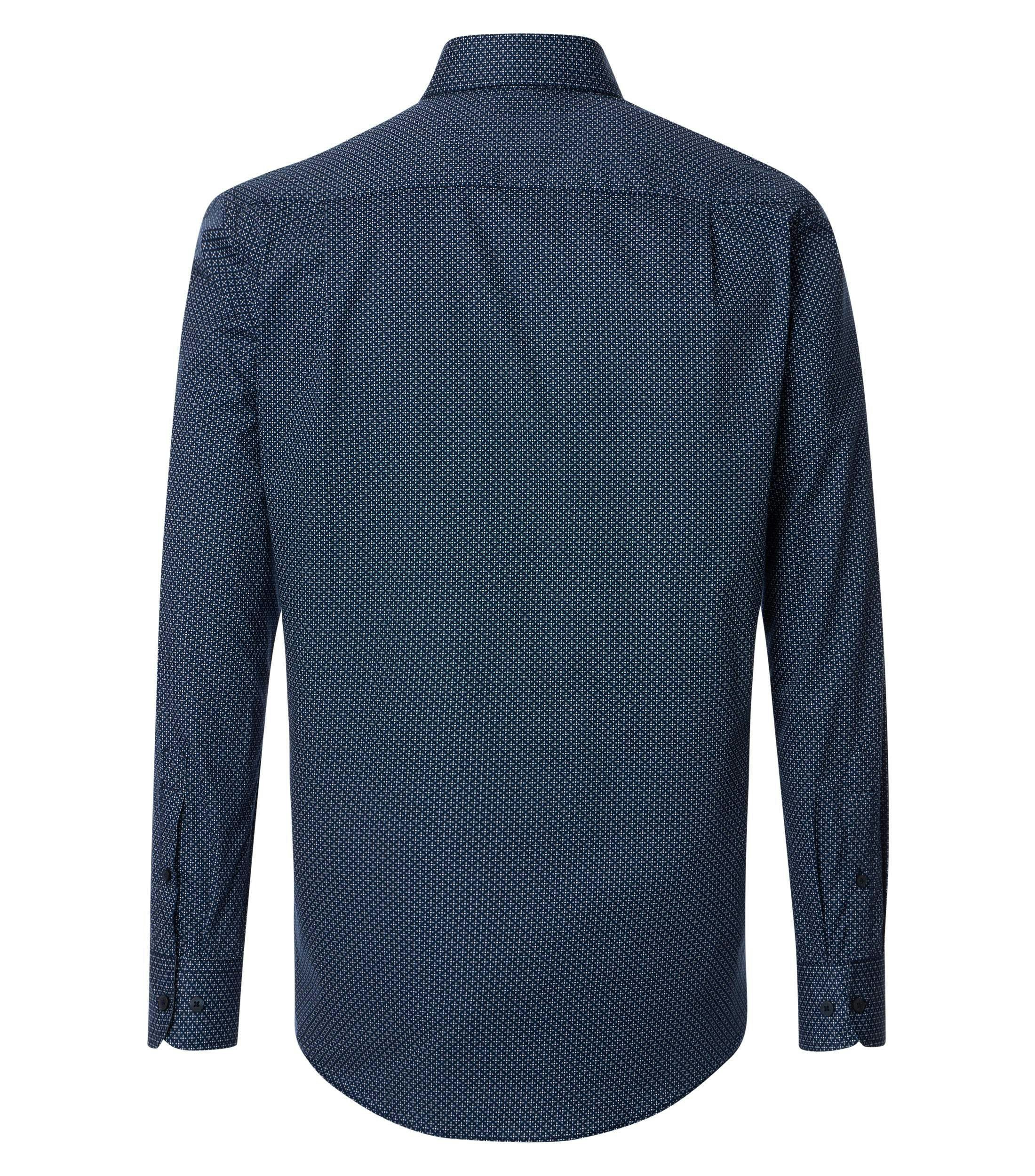 Ein Freizeithemd im Print Muster in der Farbe Dunkelblau