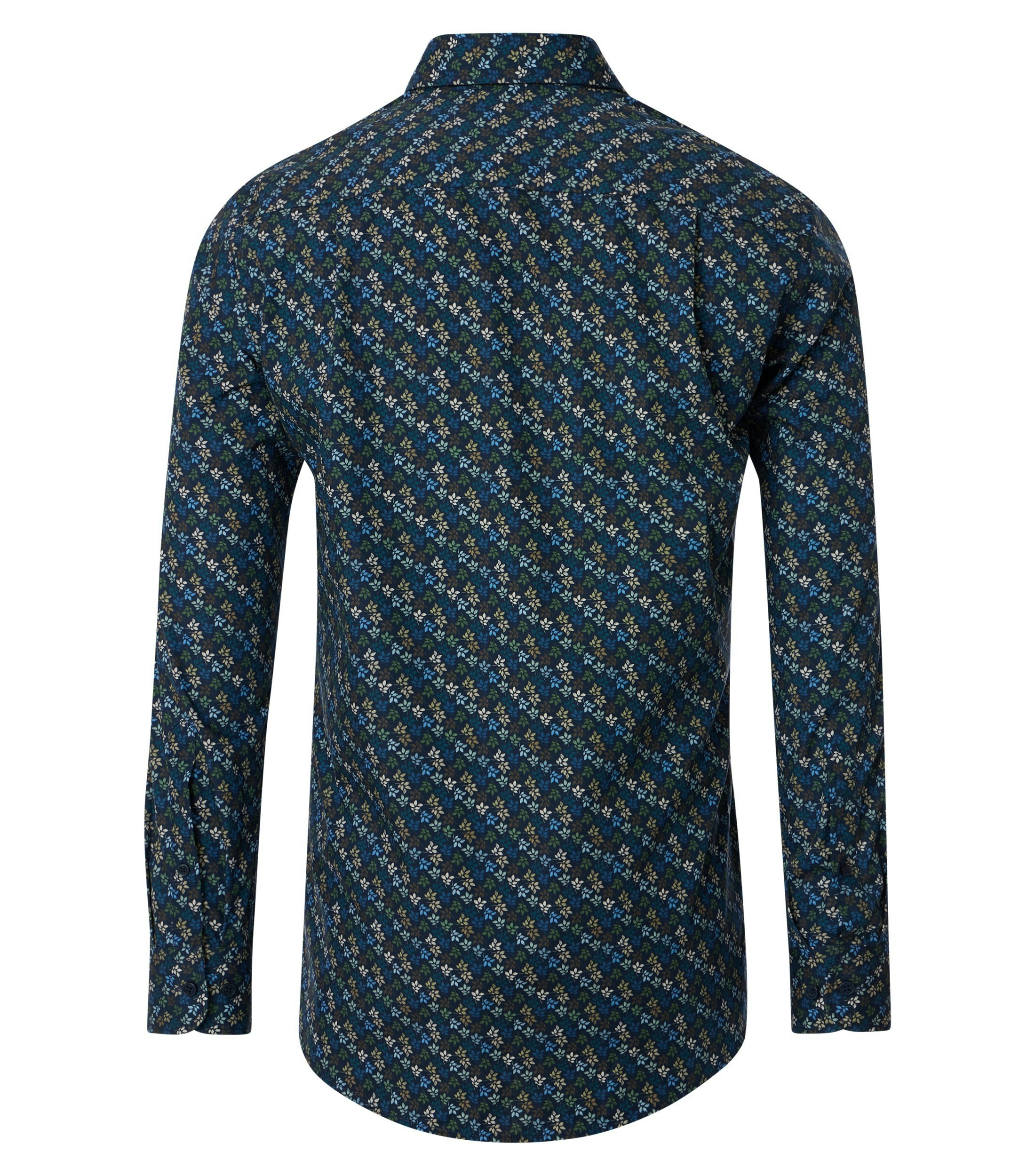 Ein Freizeithemd im Print Muster in der Farbe Blau