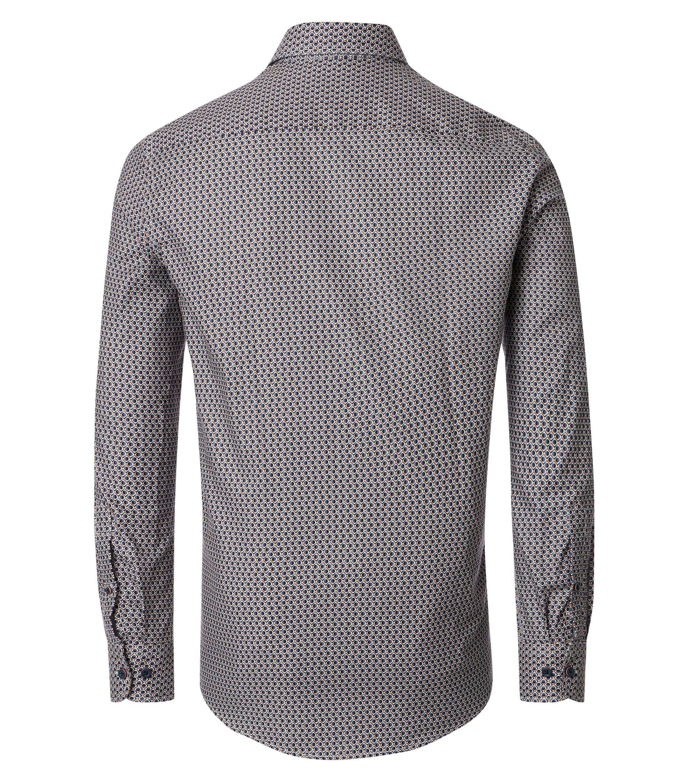 Ein Freizeithemd im Print Muster in der Farbe Blau