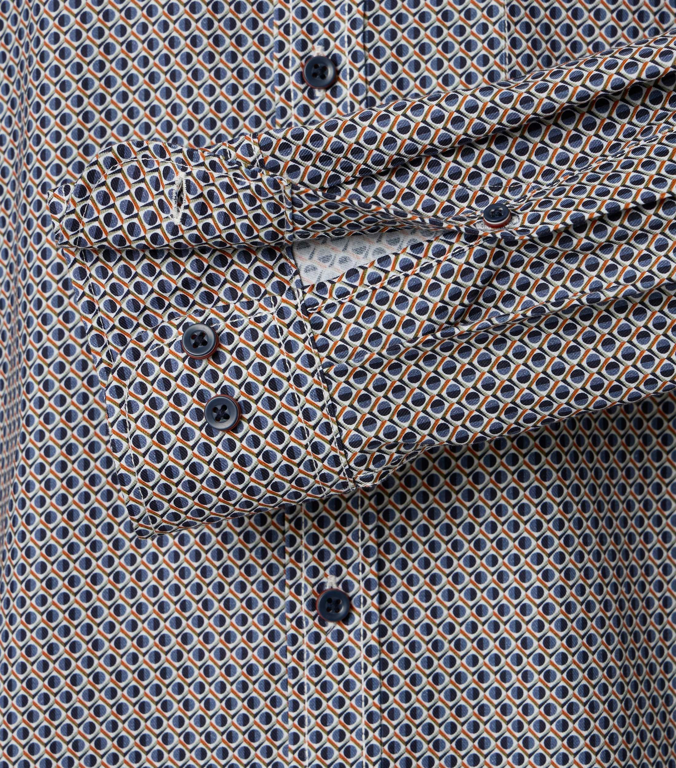 Freizeithemd im Print-Muster in der Farbe Blau