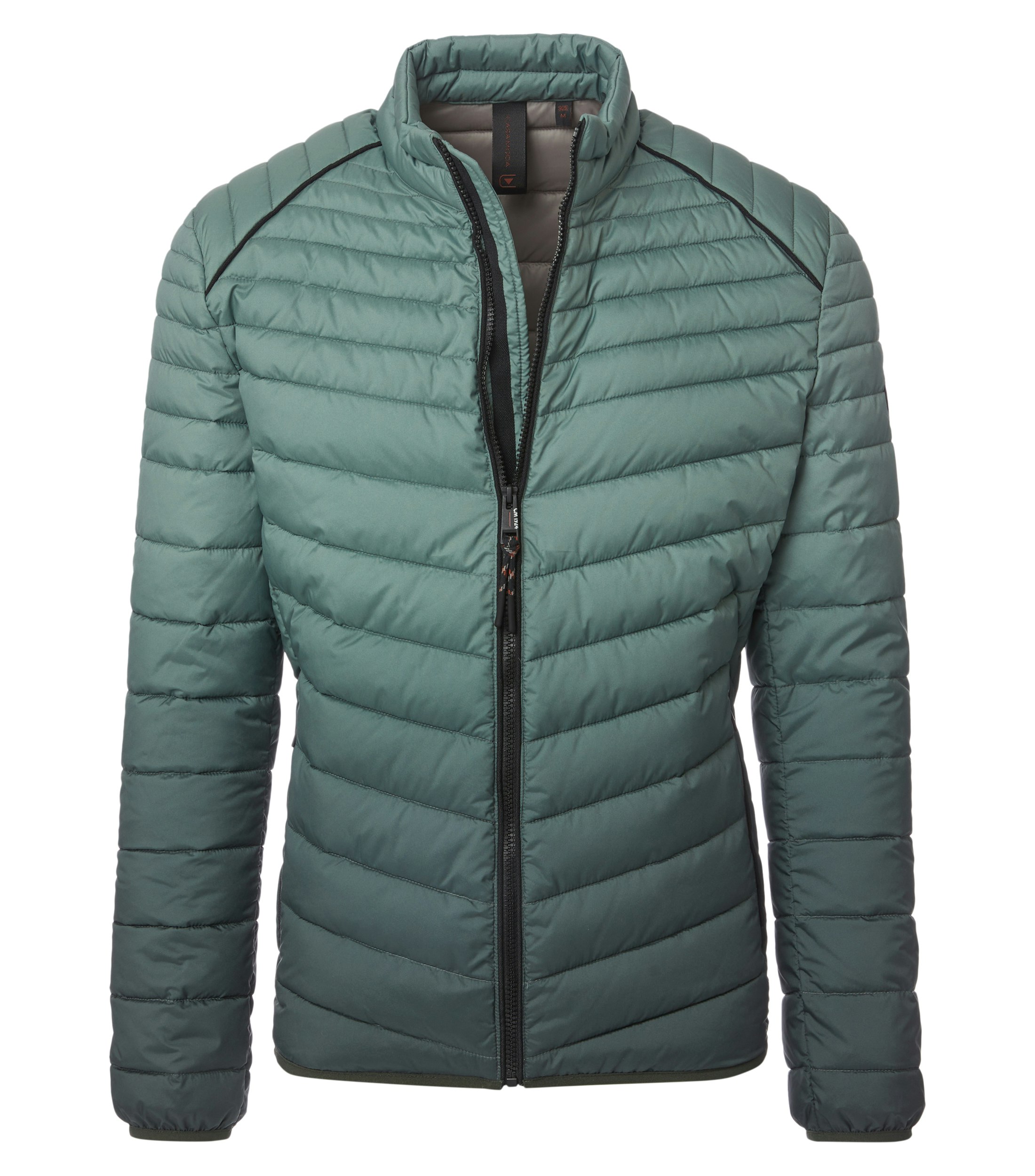 Ein Jacke im uni Muster in der Farbe Türkisblau