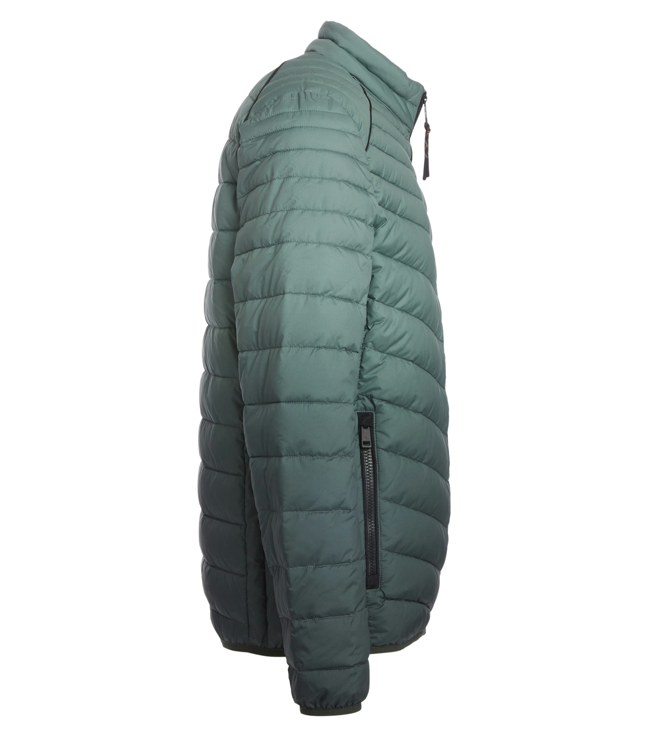 Ein Jacke im uni Muster in der Farbe Türkisblau