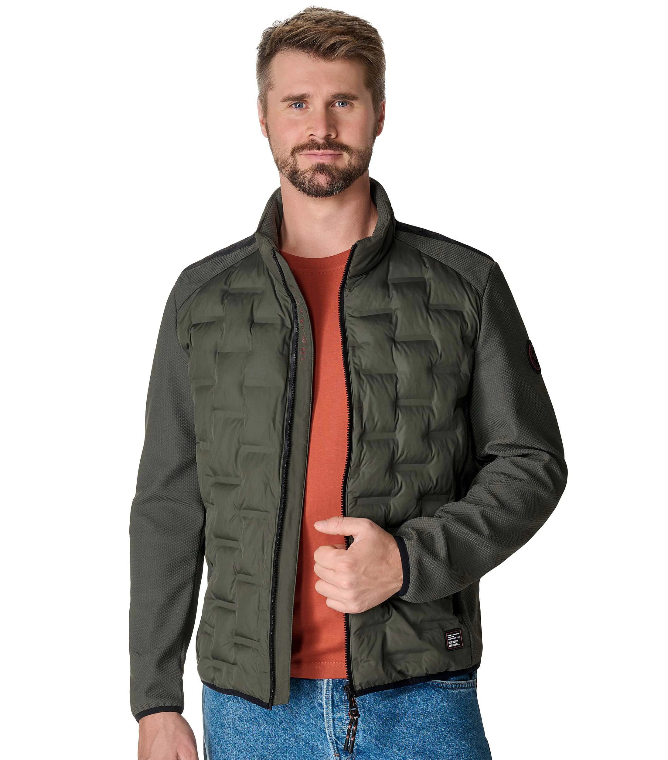 Jacke im unifarbenen Design in der Farbe Grün