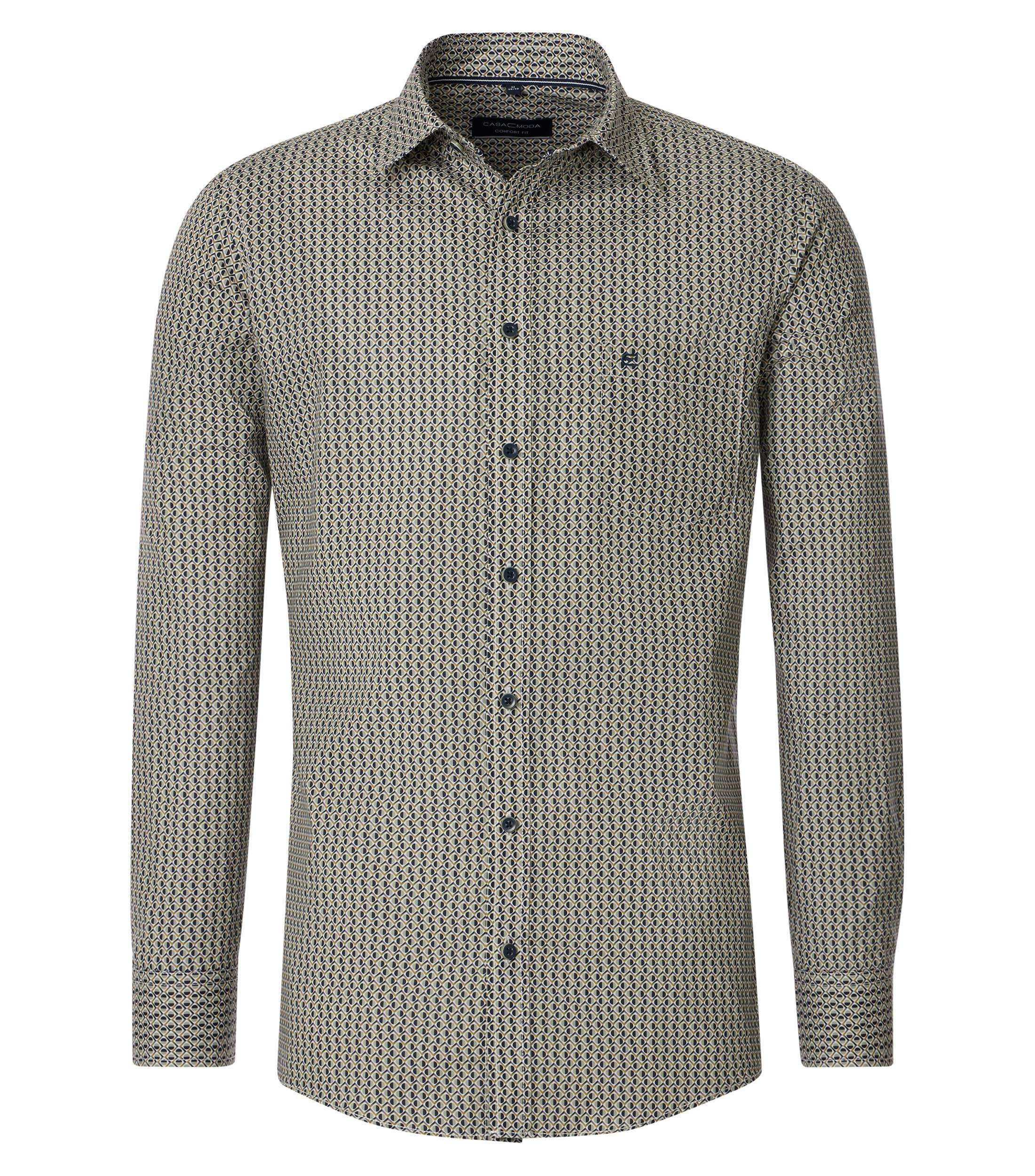Ein Freizeithemd im Print Muster in der Farbe Grün