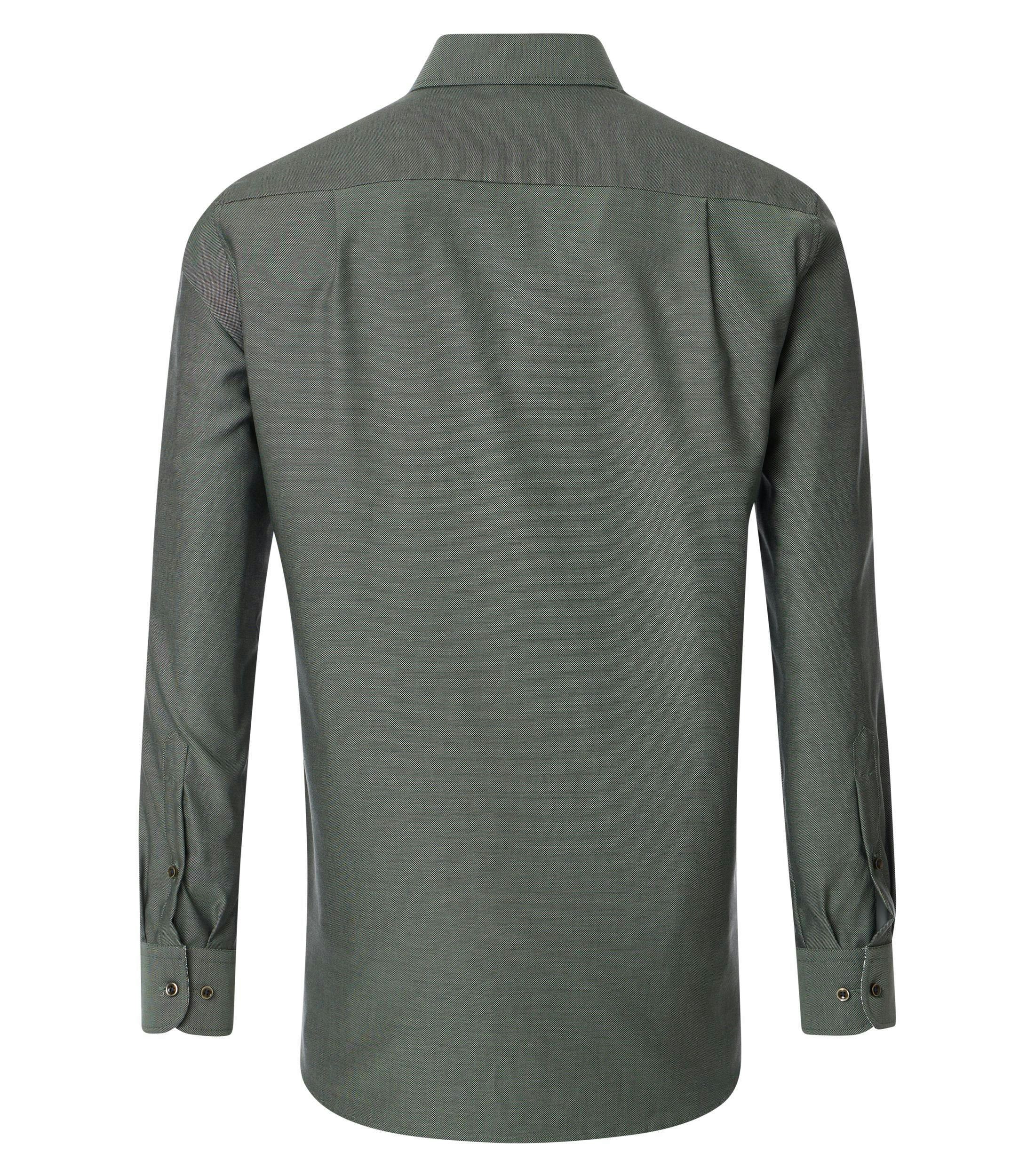 Ein Businesshemd im uni Muster in der Farbe Dunkelgrün