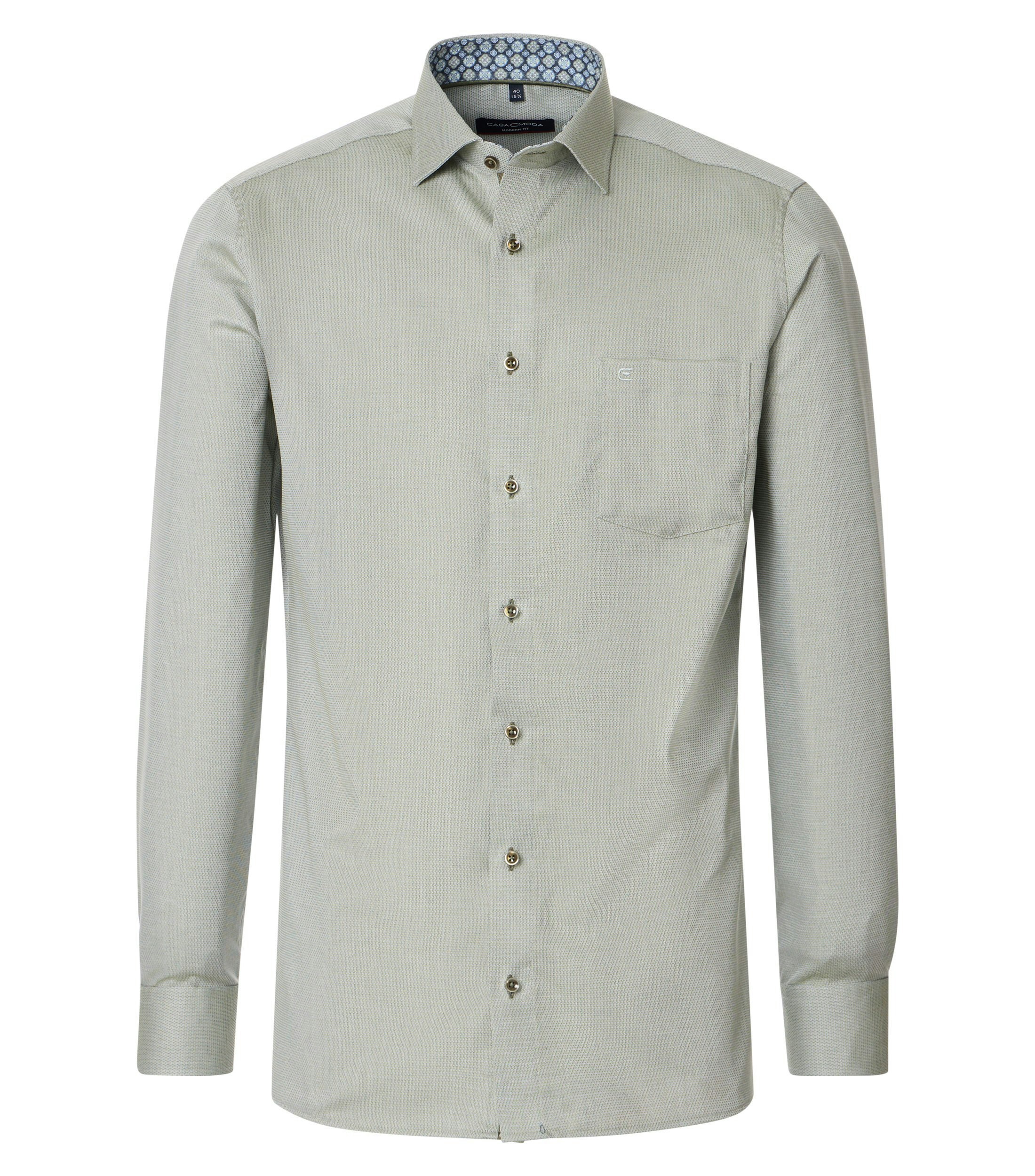 Ein Businesshemd im uni Muster in der Farbe Grün