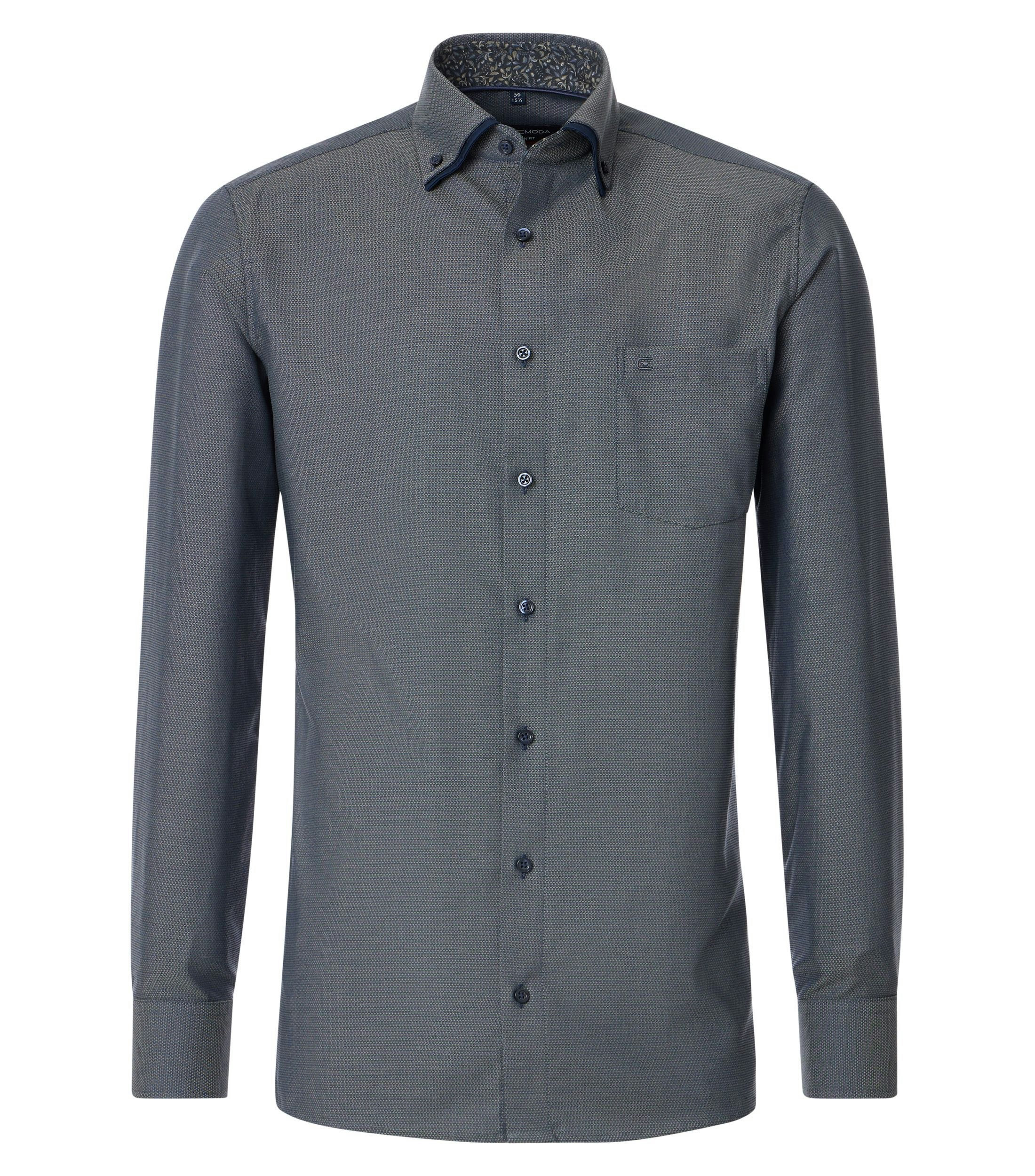 Ein Businesshemd im uni Muster in der Farbe Grün