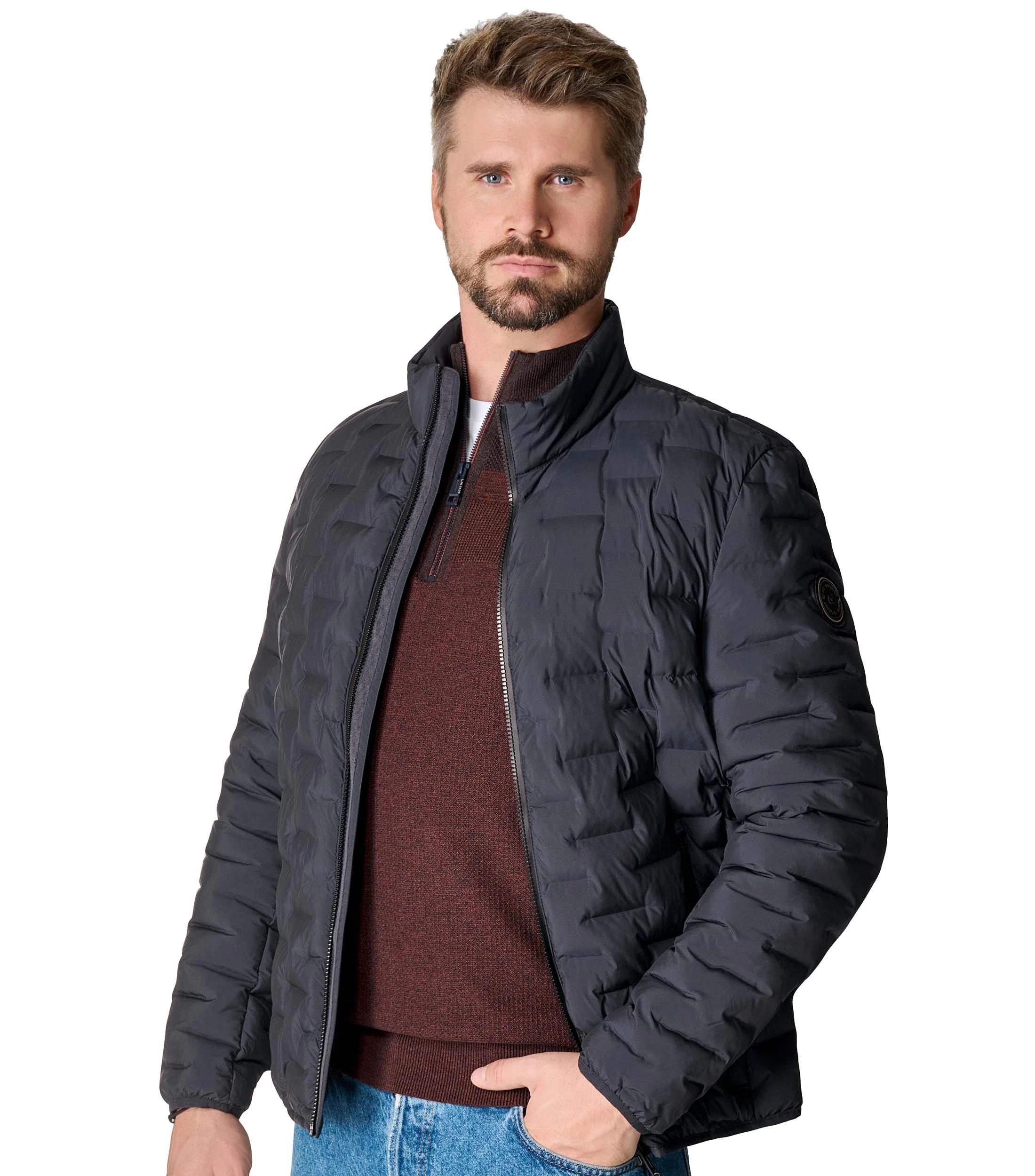 Jacke im unifarbenen Design in der Farbe Blau(108)