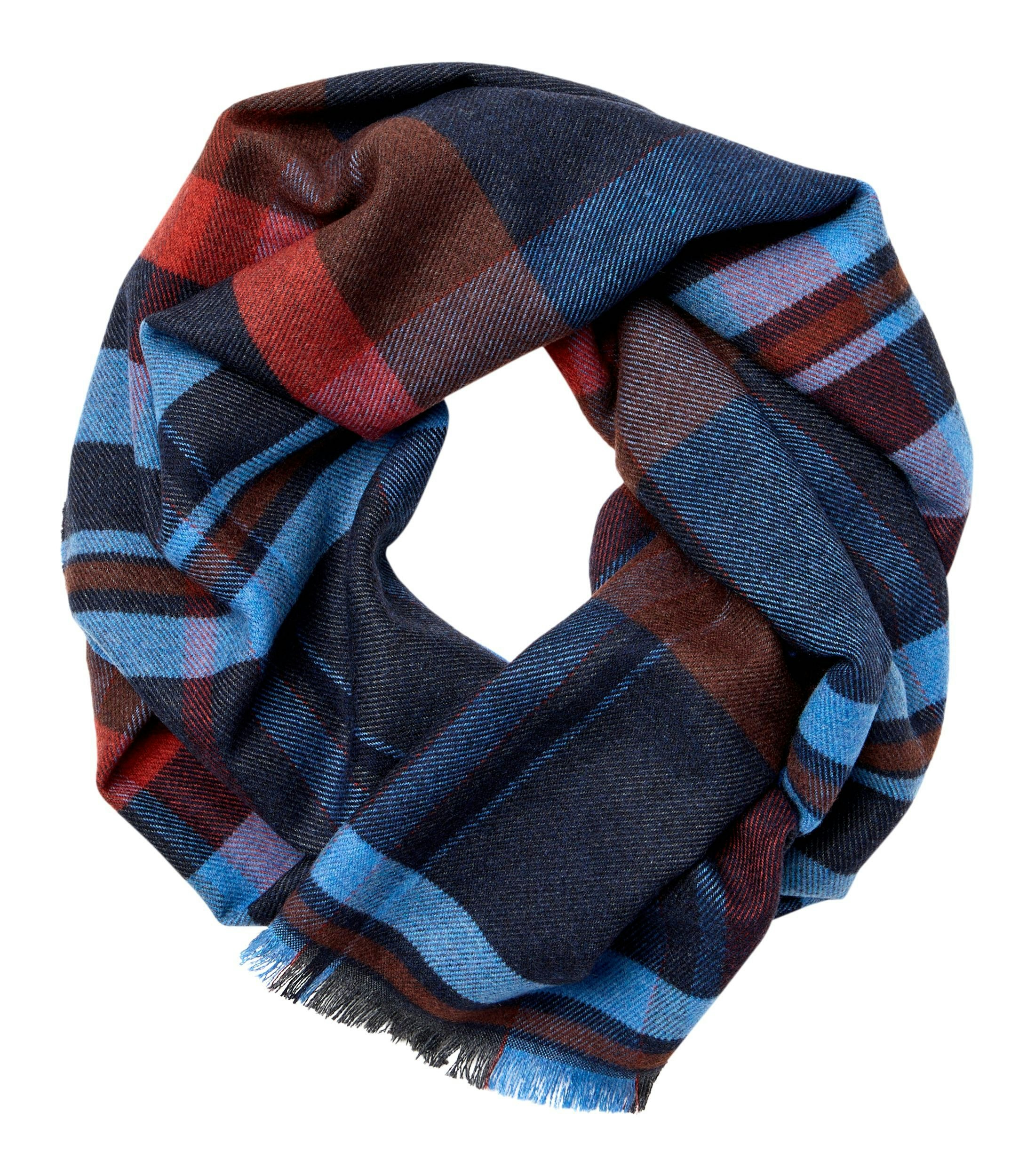 Ein Schal im uni Muster in der Farbe Rot