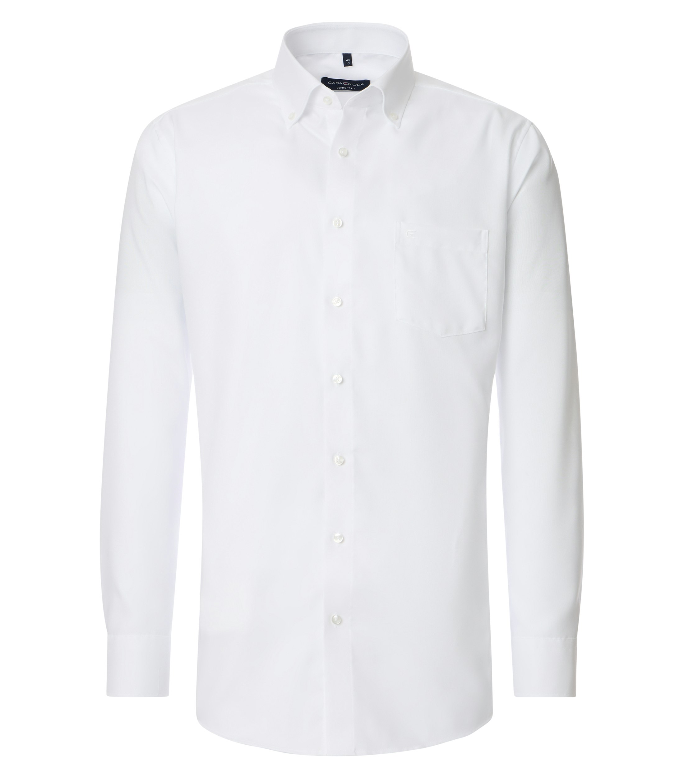 Ein Businesshemd im uni Muster in der Farbe Weiß